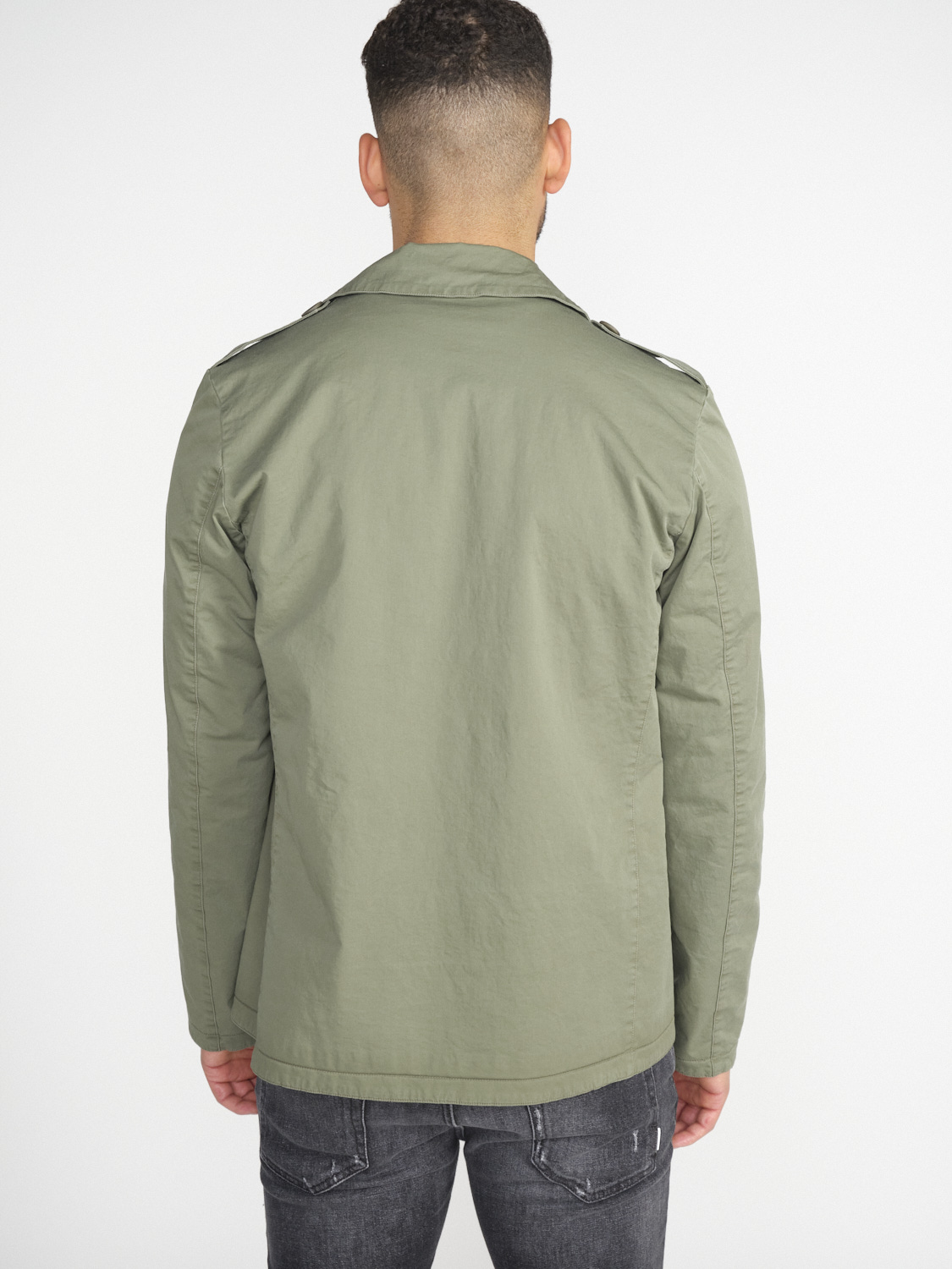 GMS 75 Kurzer Trenchcoat aus Baumwolle   khaki XXL