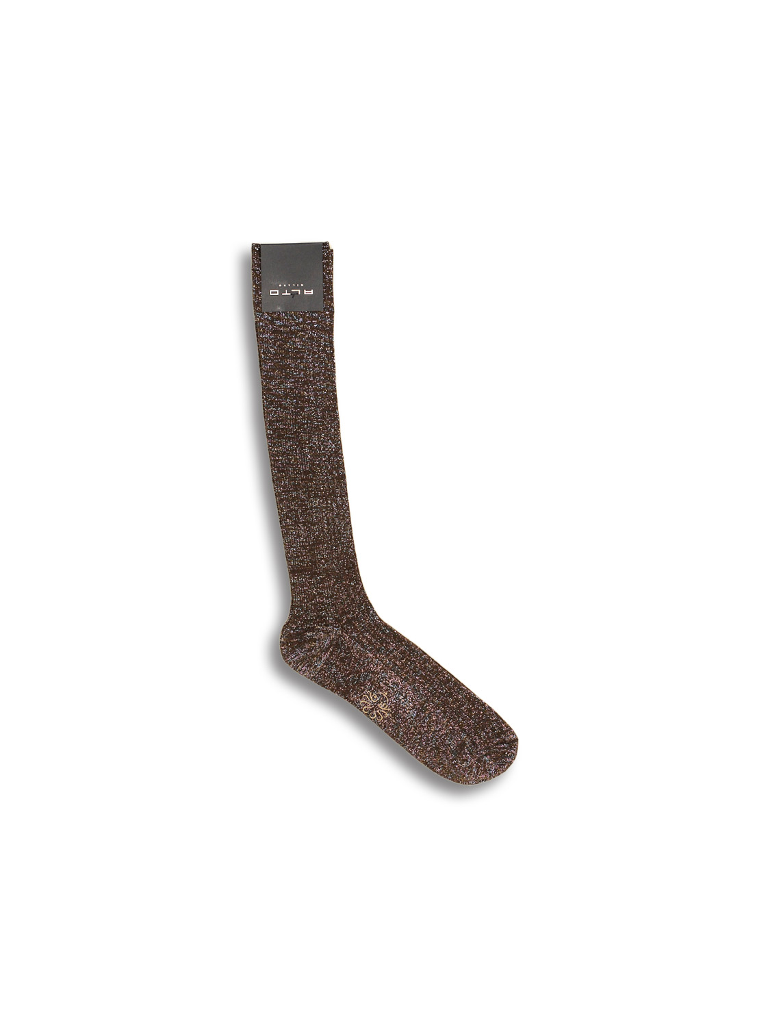 Alto Zoe Lungo - Knee socks with glitter threads brown One Size