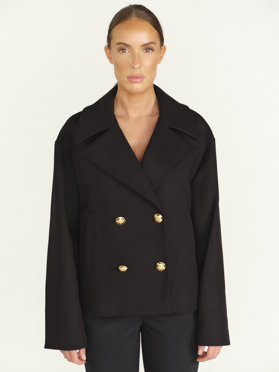 Nili Lotan Cleophee - Short jacket with gold details  black M/L