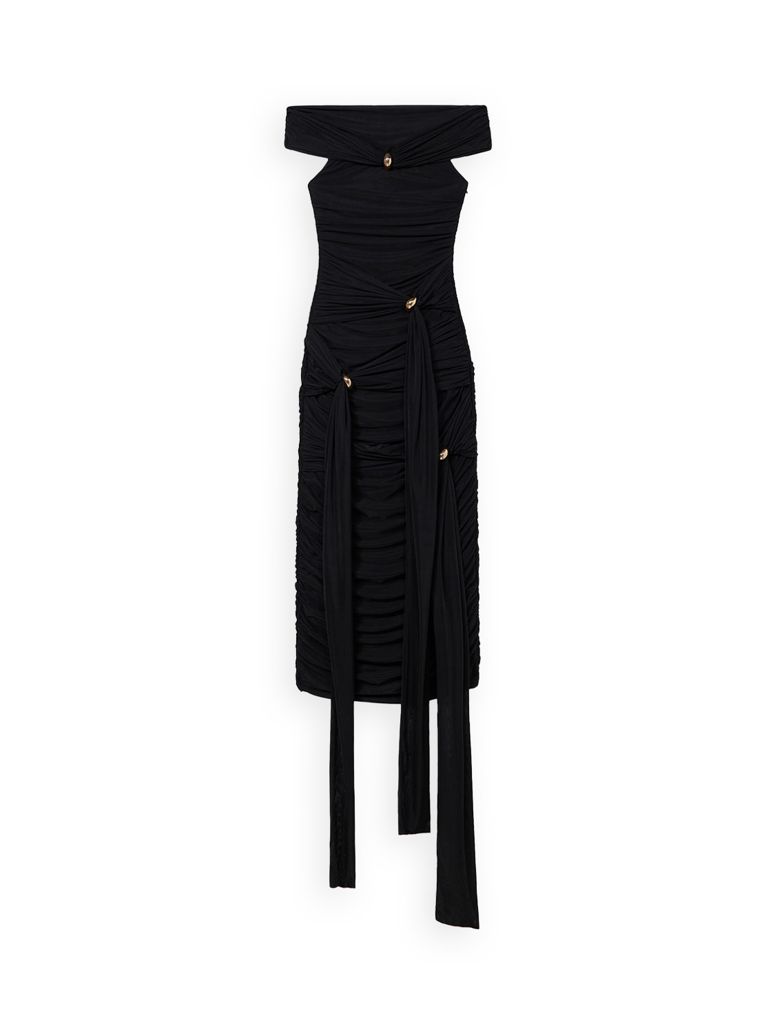 Blumarine Midi dress with sashes  black 36