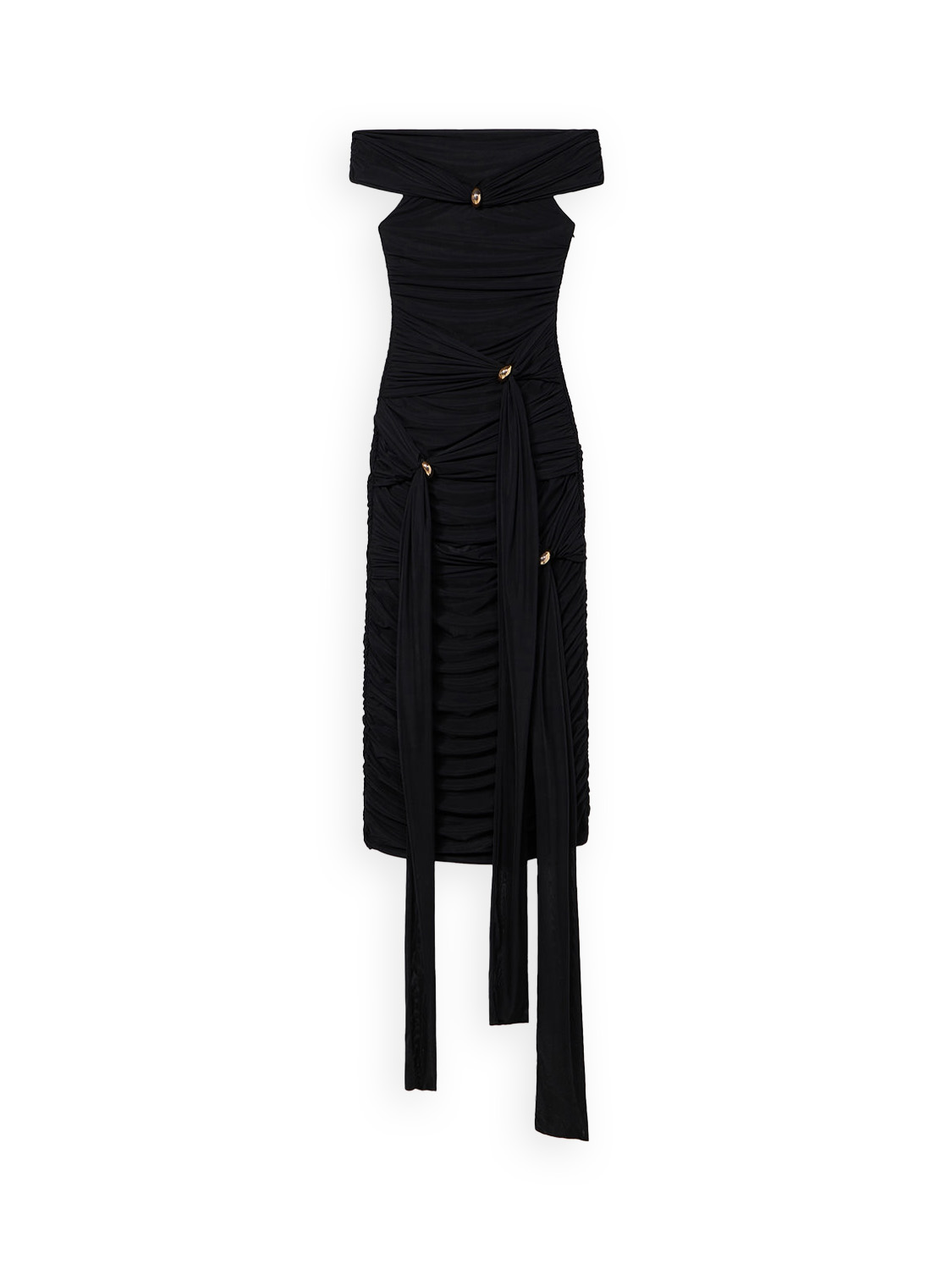 Blumarine Abito midi con fusciacche  nero 36