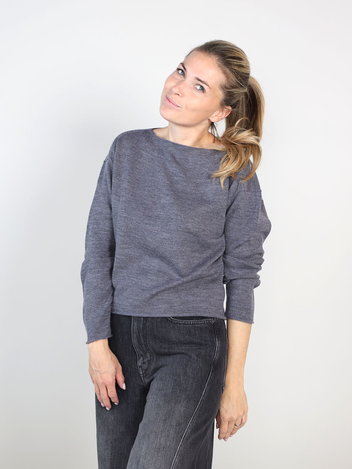 friendly hunting Pullover aus Woll-Cashmere-Mix  navy M