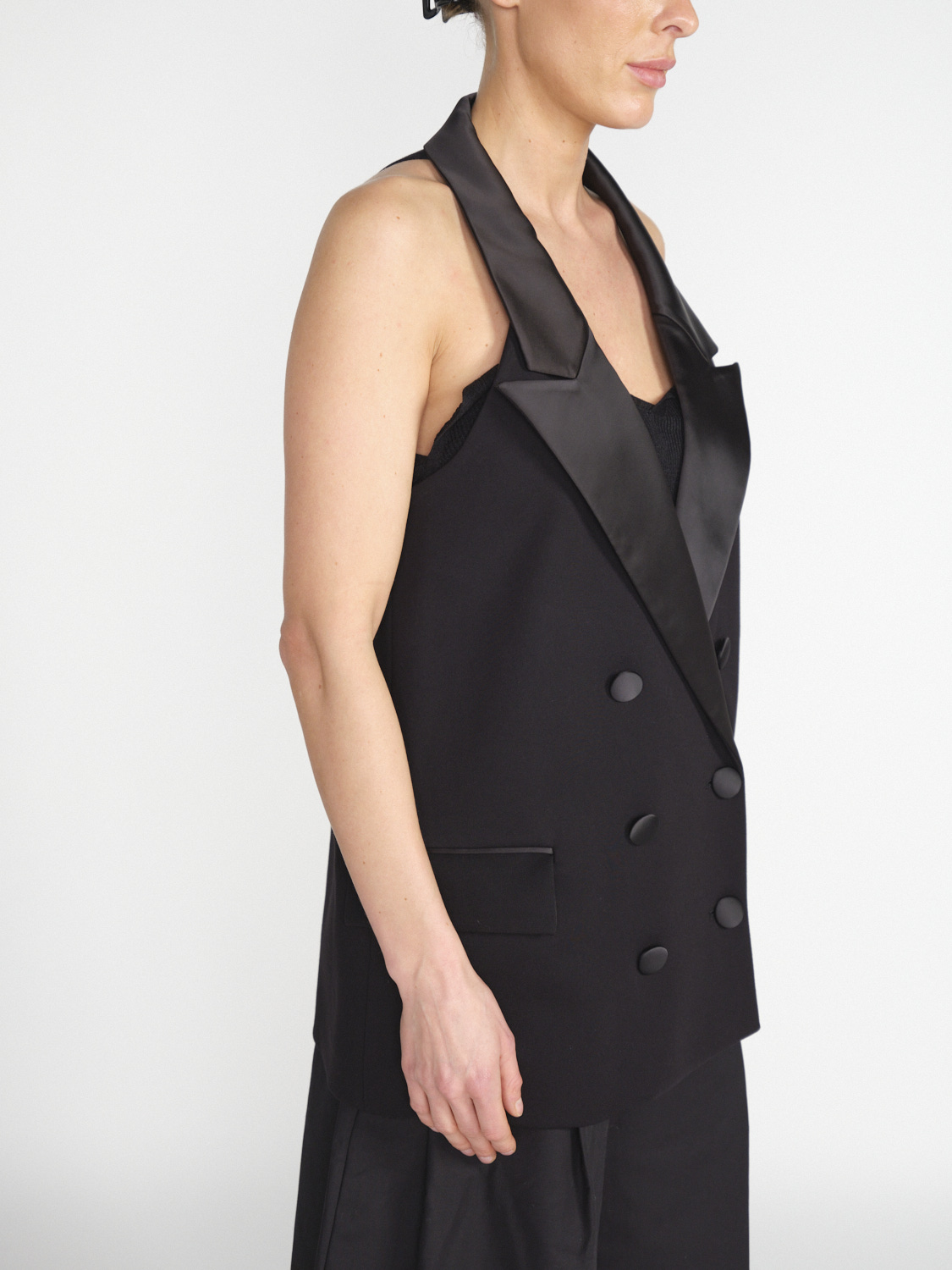 Dorothee Schumacher Emotional Essence Punto Milano Tuxedo Vest  black XS