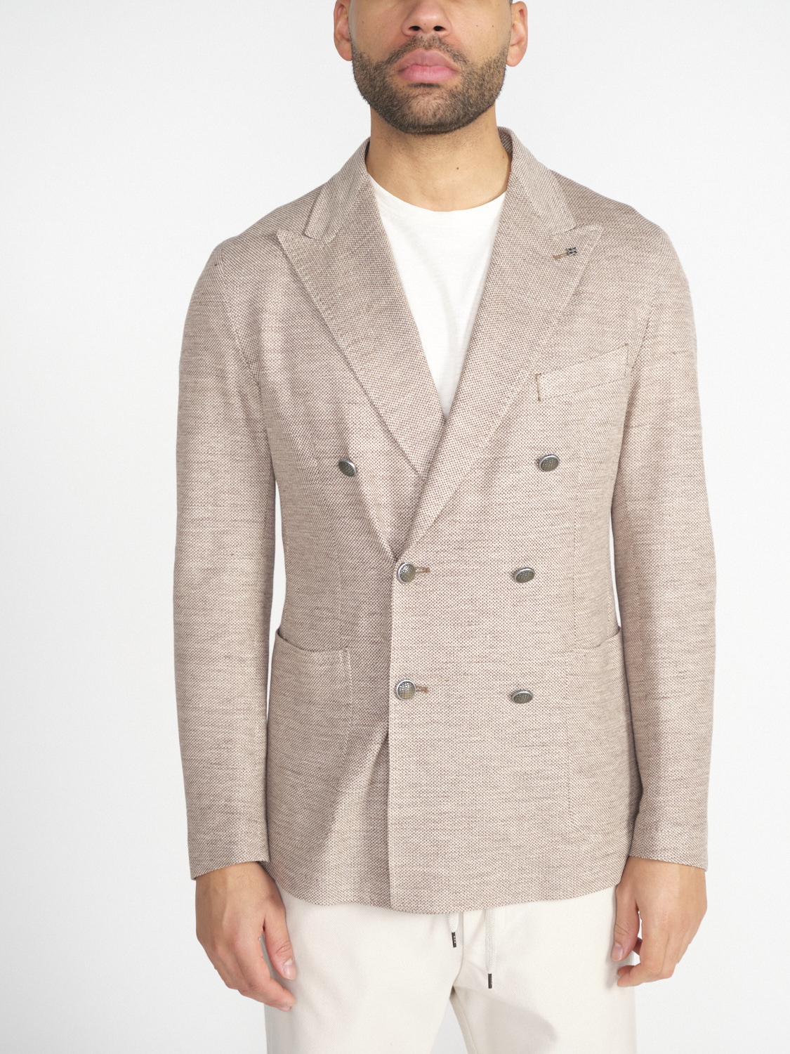 TAGLIATORE Jacket made from a linen-cotton mix  beige 48