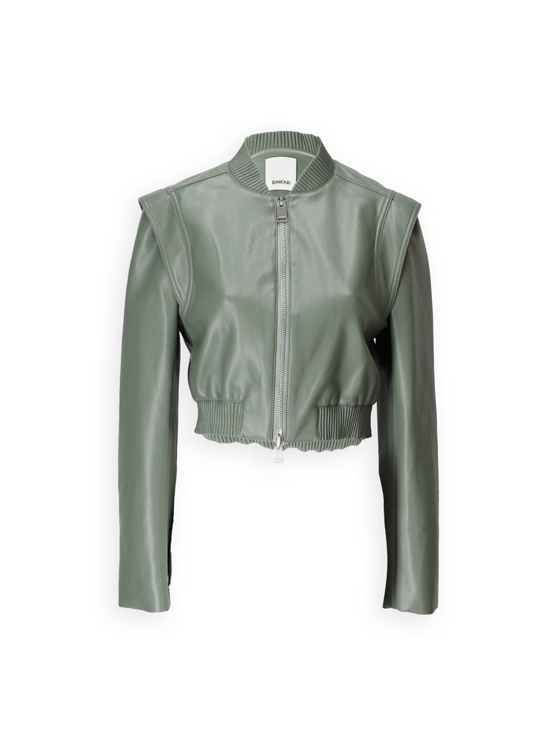 Doreen Jacket – Stretched bomberjacket in fake leather 