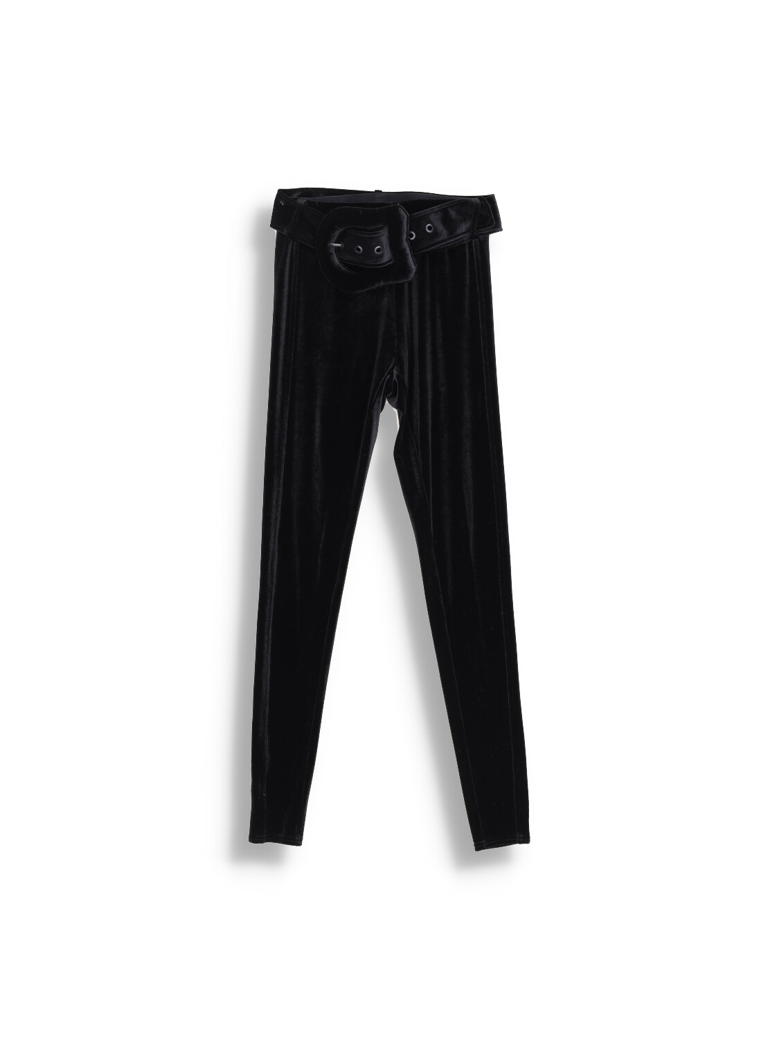 Soft Elegance - Velvet pants with big belt 