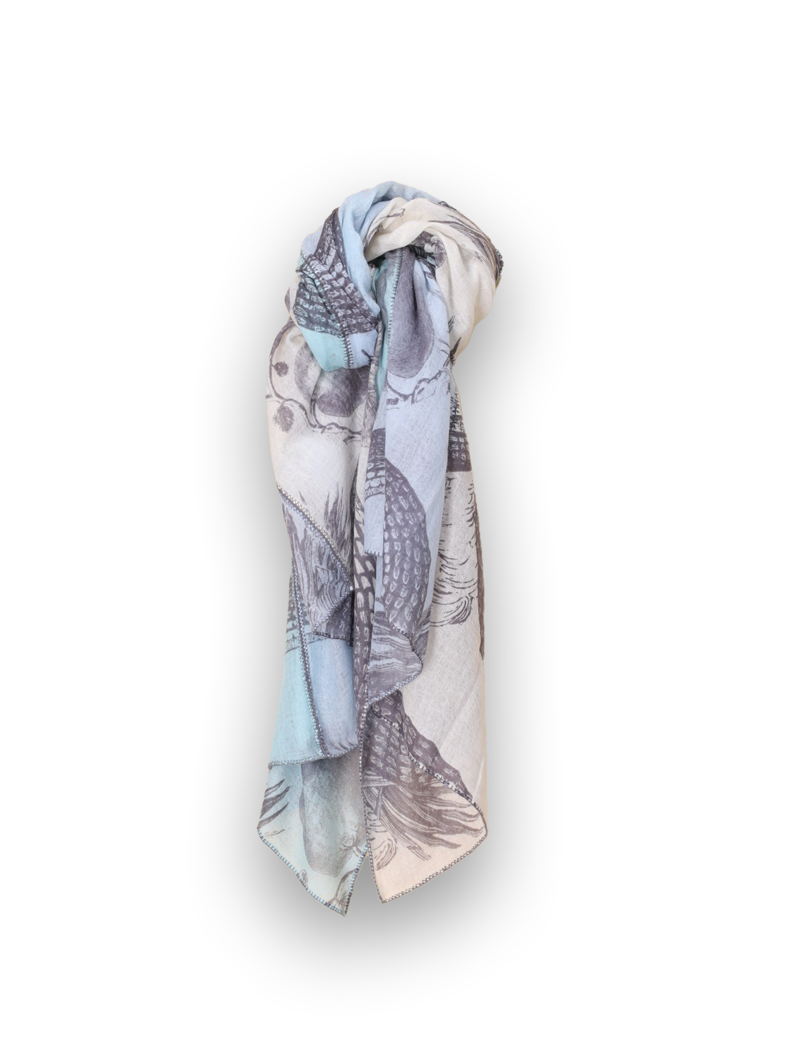 friendly hunting Patch Women – scarf made of cashmere  blue One Size
