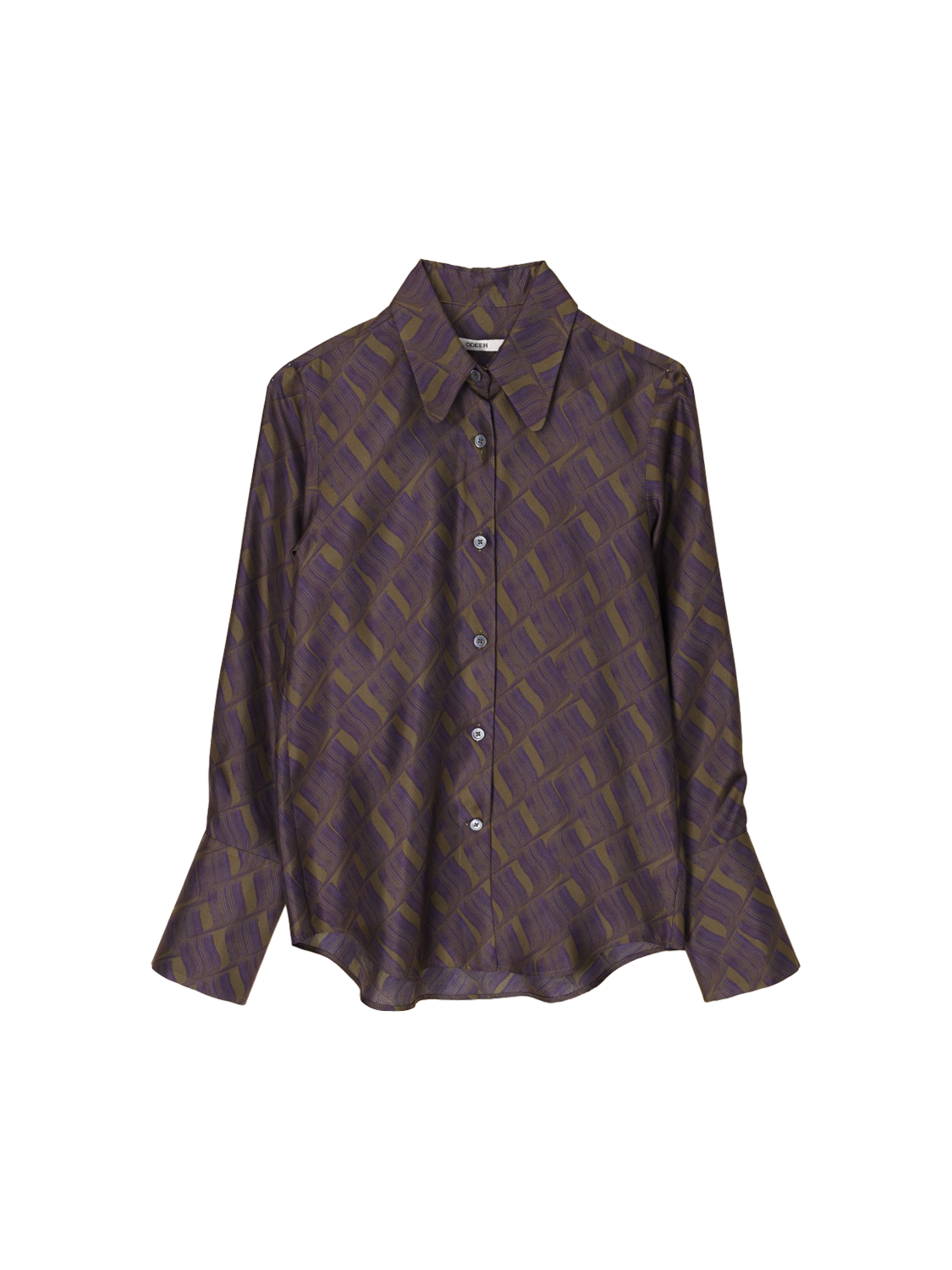 Odeeh Seide-Bluse mit Wellen-Muster   mehrfarbig 40