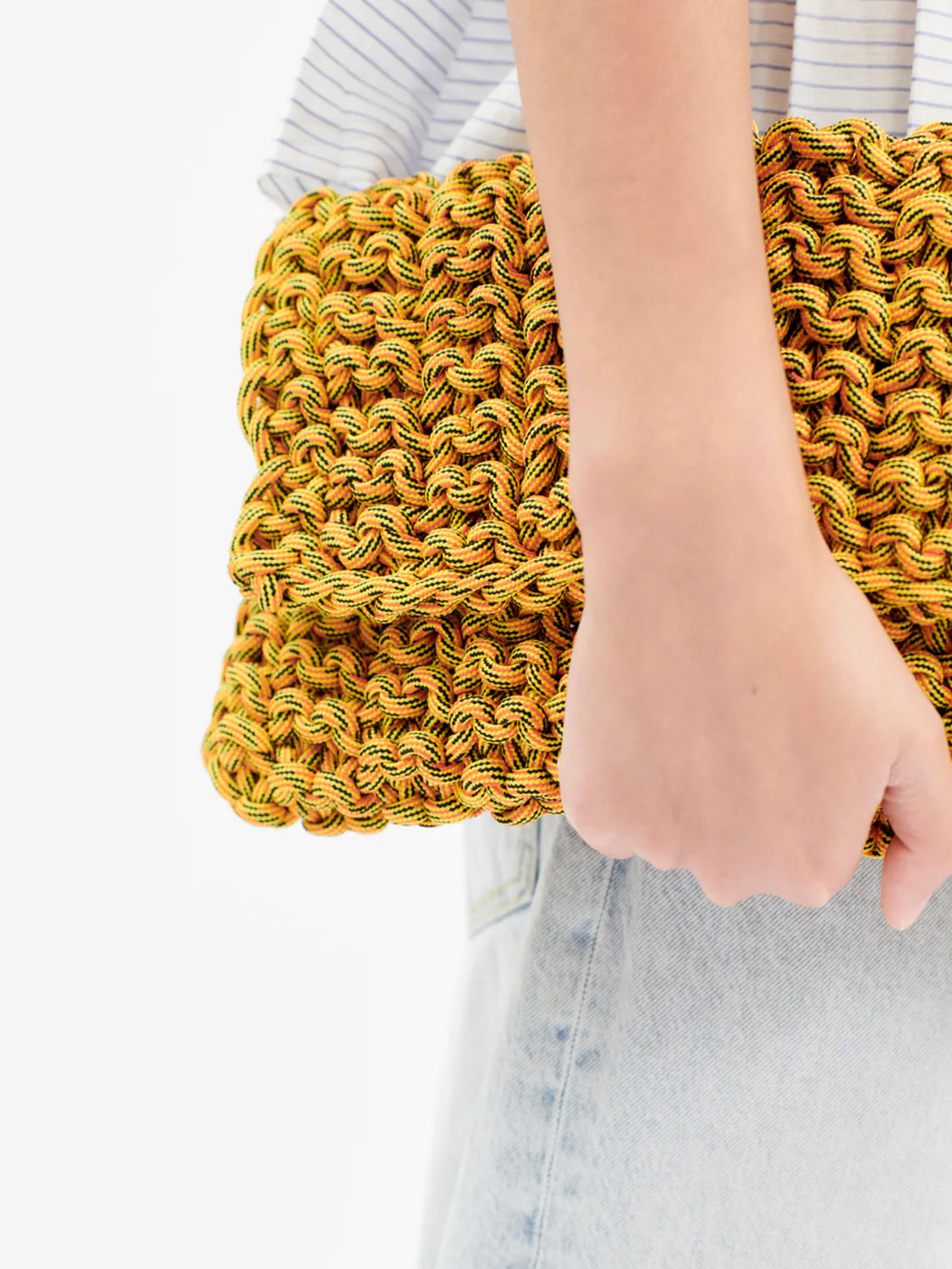 Odeeh Bag - Gestrickte Clutch  gold Taille unique