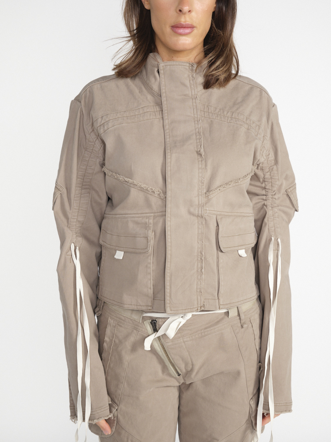 Cropped Cargo Jacke  