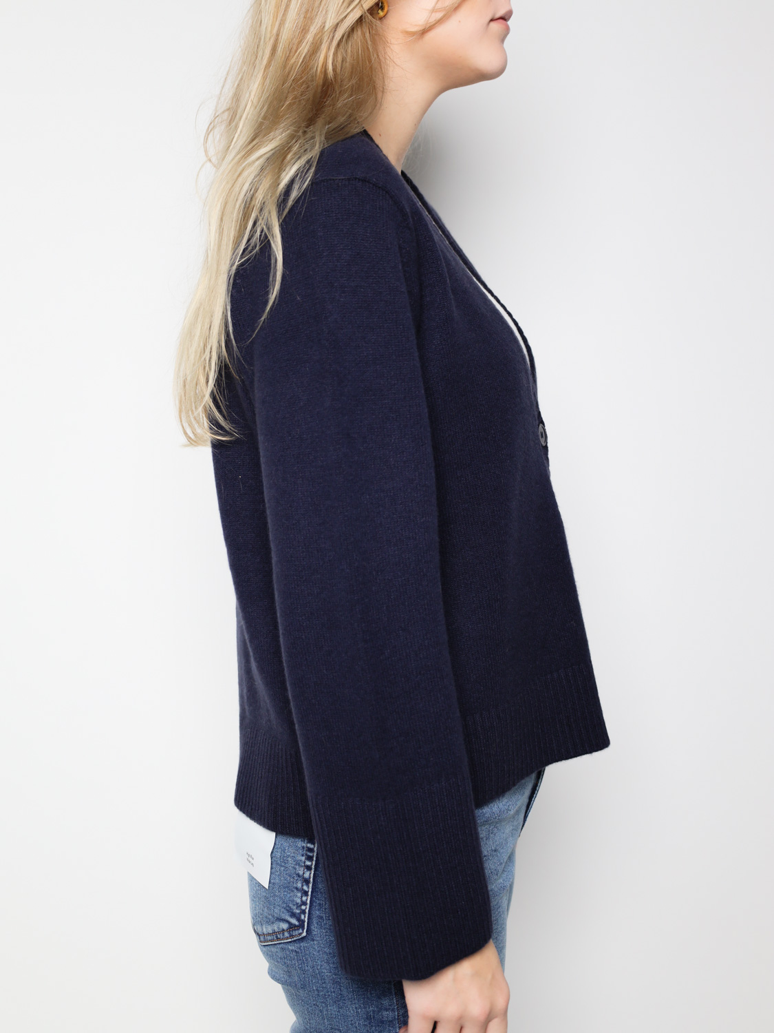 Dorothee Schumacher Luxury Comfort Cardigan – cardigan made of cashmere  marine S