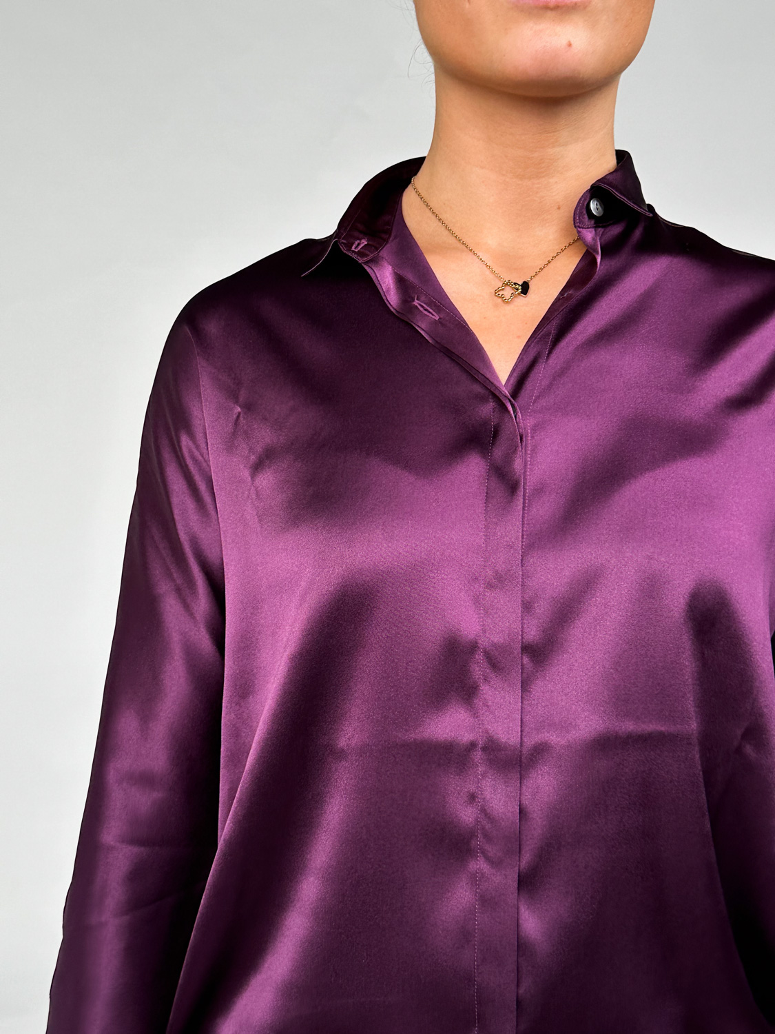 Blooming Argordo – stretchy silk blouse   brown 34