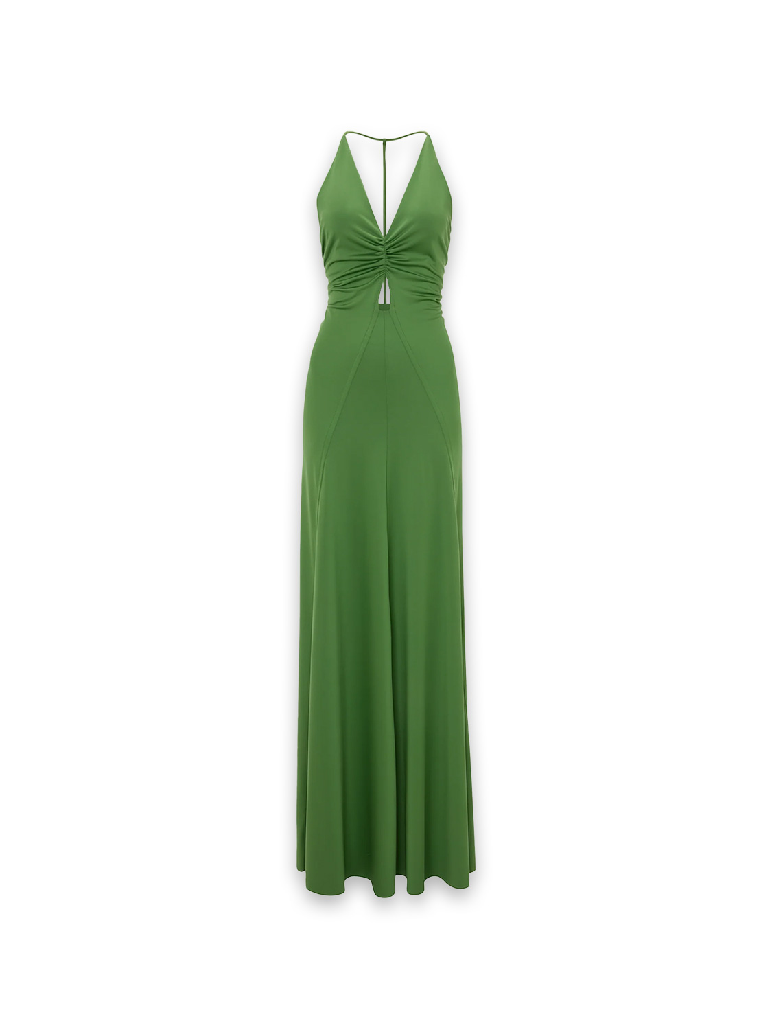 V-neck ruched maxi dress 