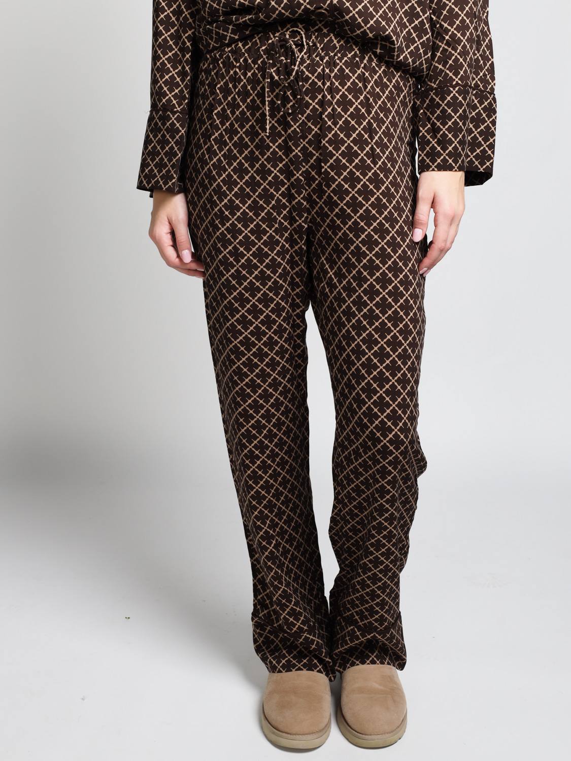 By Malene Birger Ameliano – Hose mit Design   braun 40