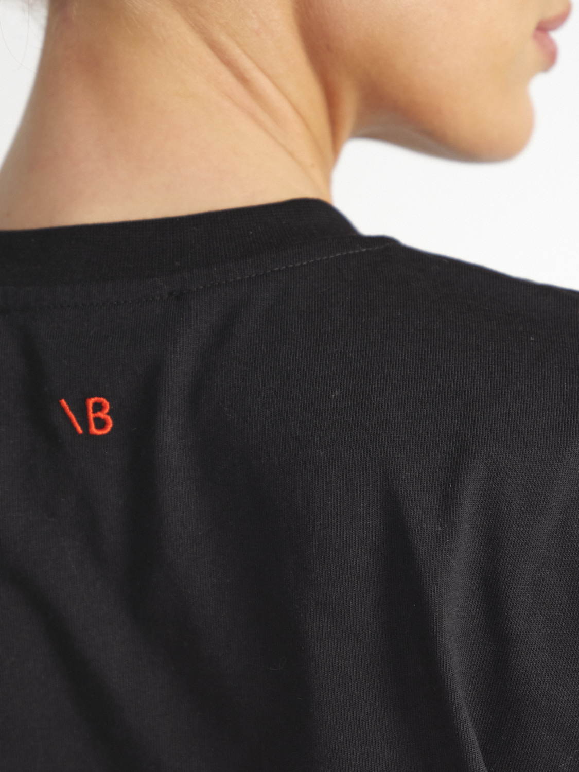Victoria Beckham Slogan – Oversized Baumwoll T-Shirt   negro XS