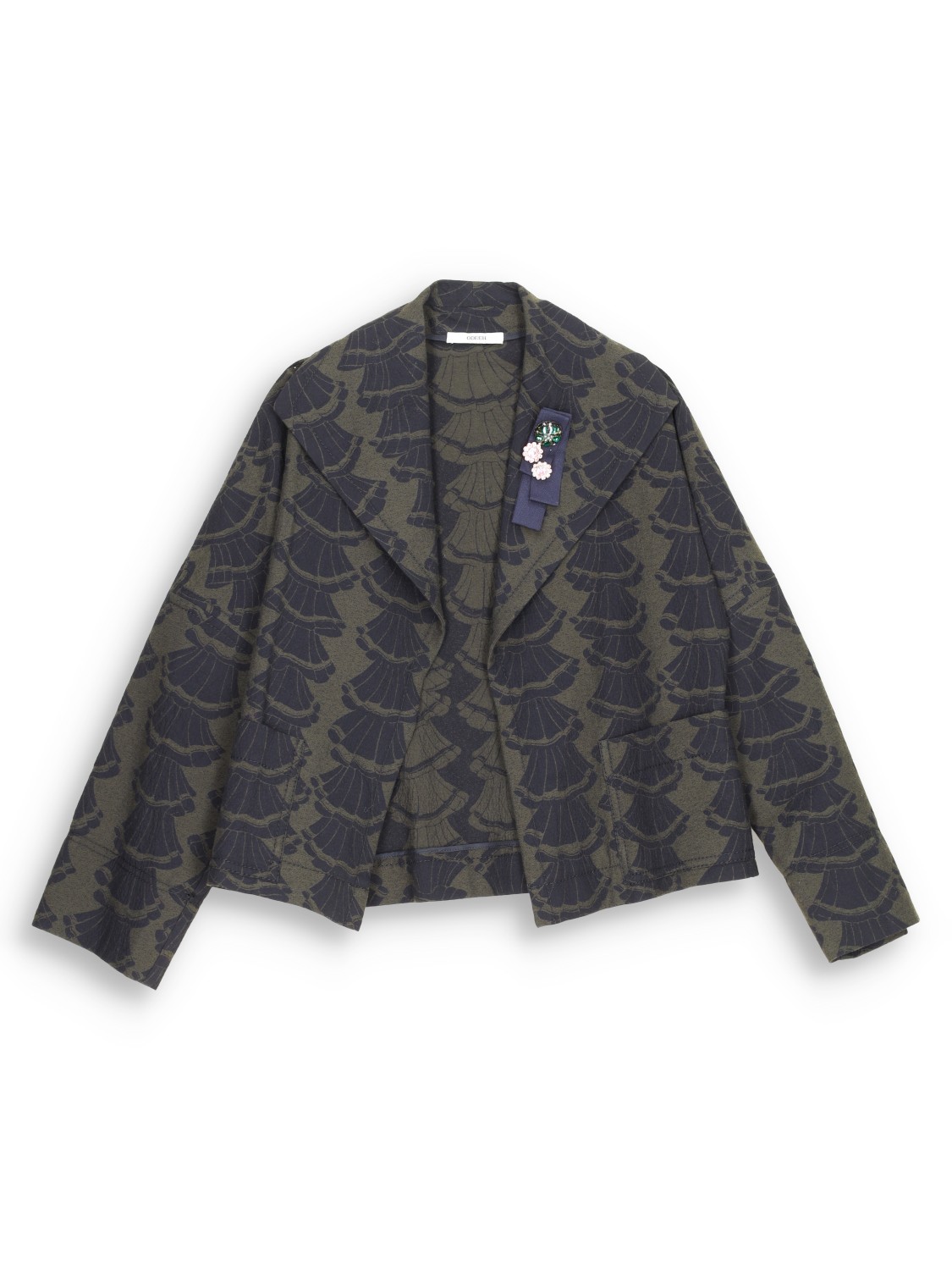 Cotton Blazer with floral print 
