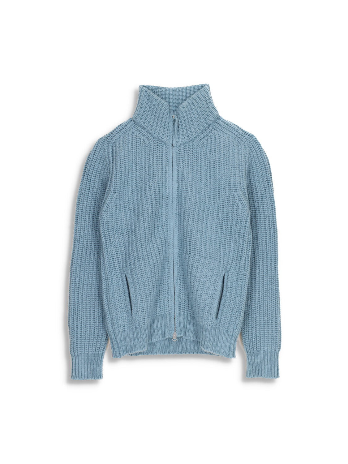 Stephan Boya Shaquil Rib – Strickjacke aus Rippenstrick   blau L