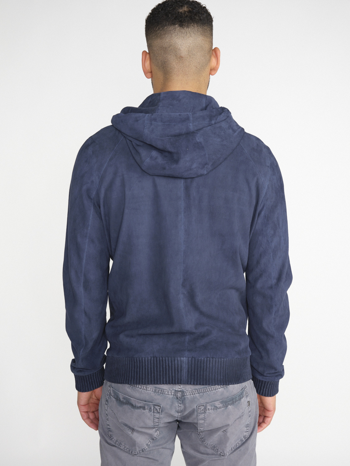 jitrois Dexter suede zip jacket  marine 52