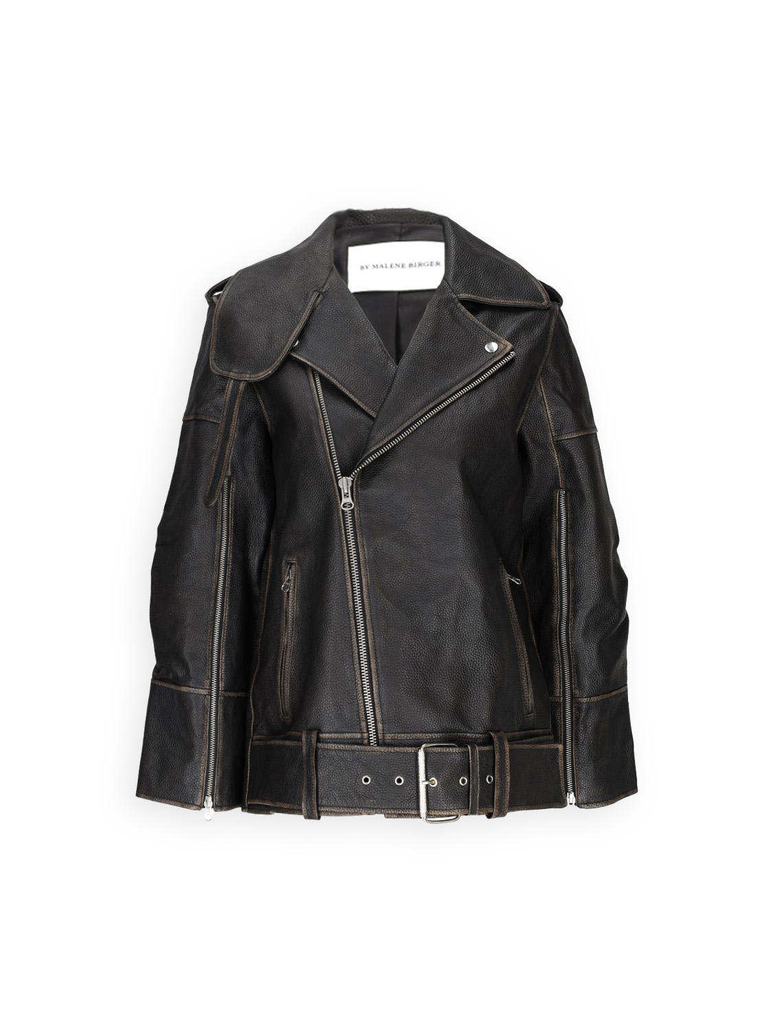 Beatrisse - Vintage leather jacket in biker style 