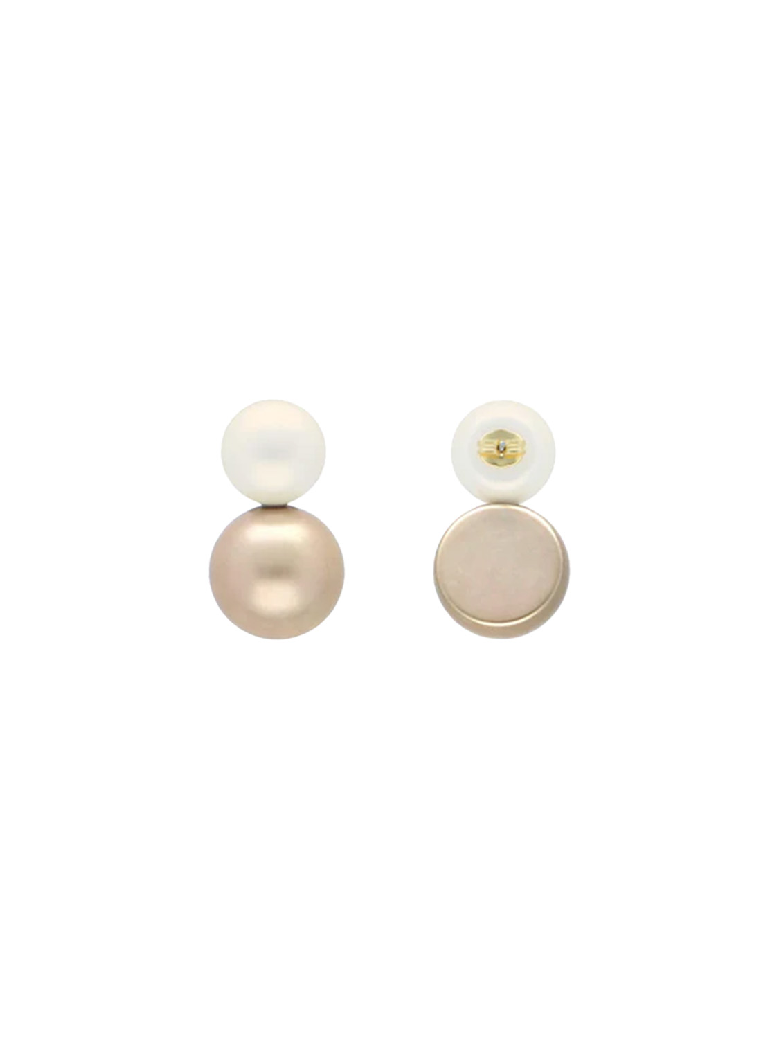 Vanessa Baroni Double Pearl earrings  champagner One Size