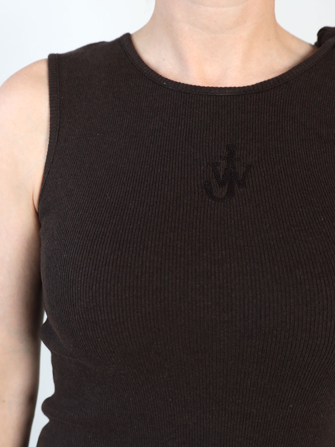 JW Anderson Anchor – Kleid mit gedrehten Trägern  braun XS