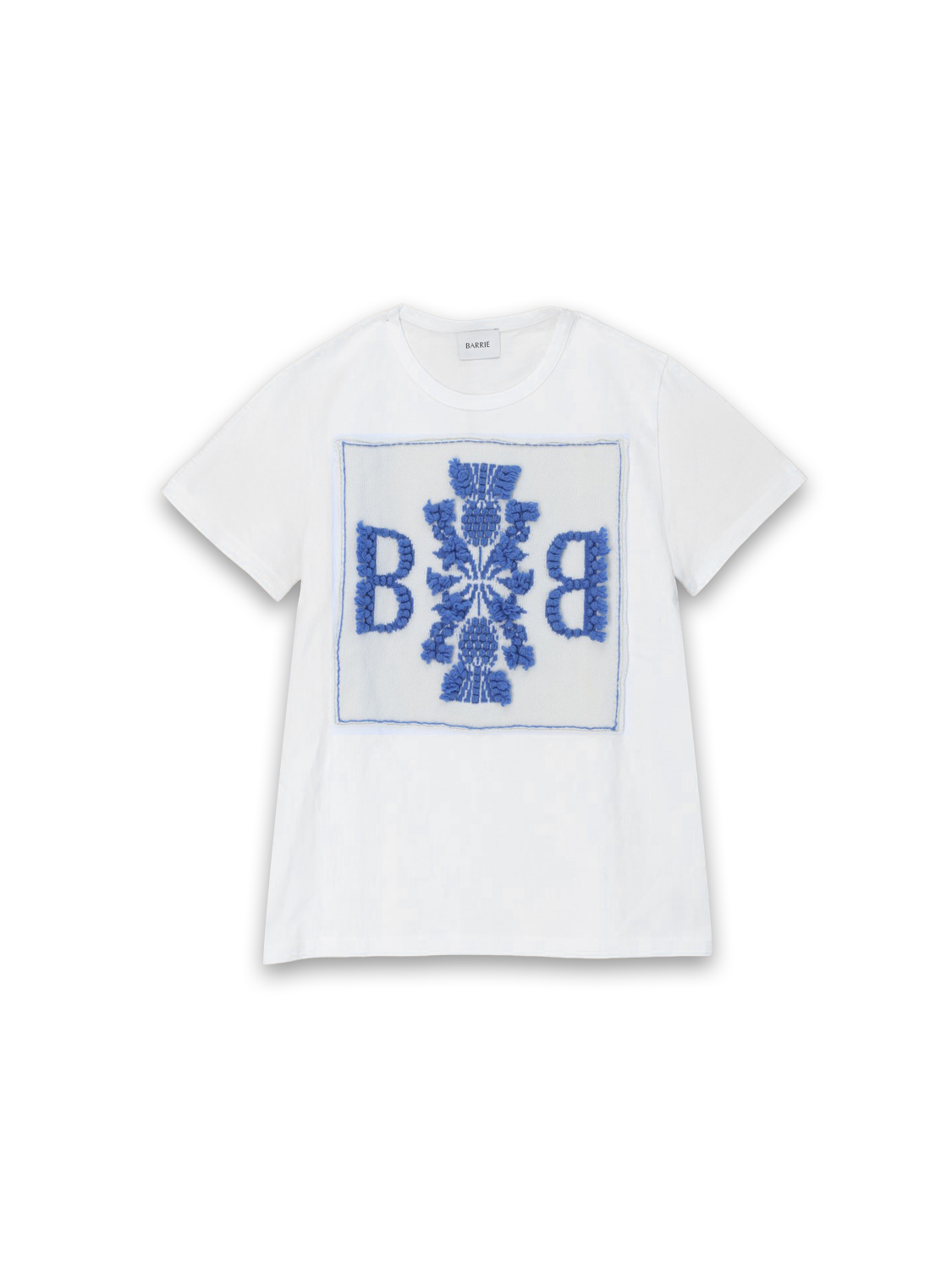 Barrie Thistle Logo – Shirt mit Cashmere Applikationen royal XS