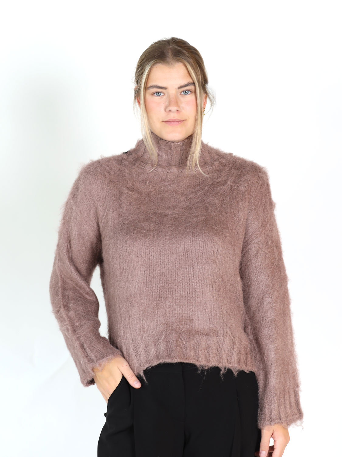 Roberto Collina Dolcevita ML  - Rollkragenpullover  braun XS