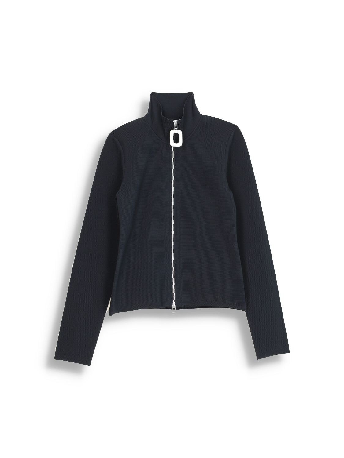 Fitted Zip - Figure-hugging cardigan with statement zipper