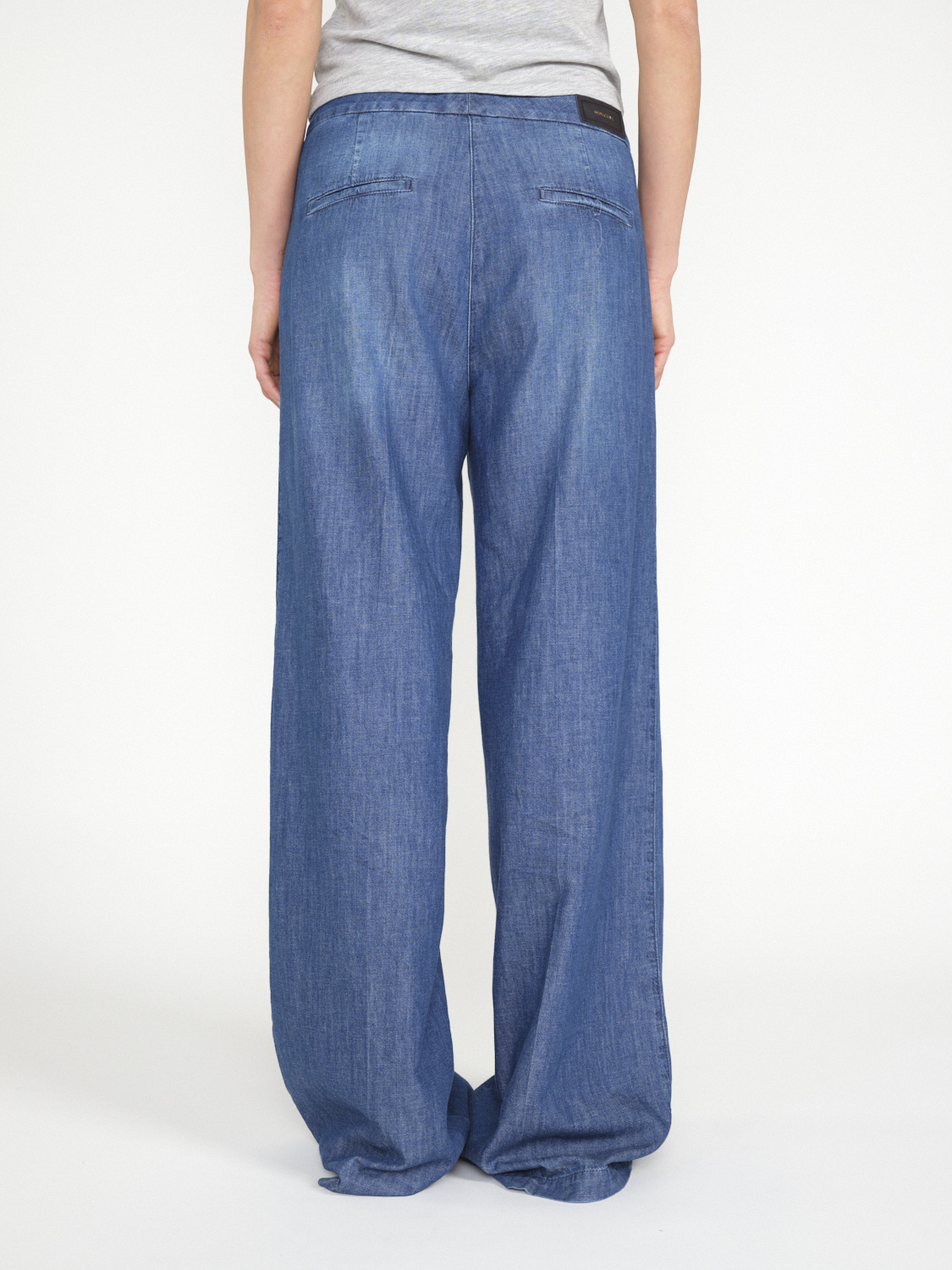 Seductive Bridget – denim style wide-leg trousers  blue 34