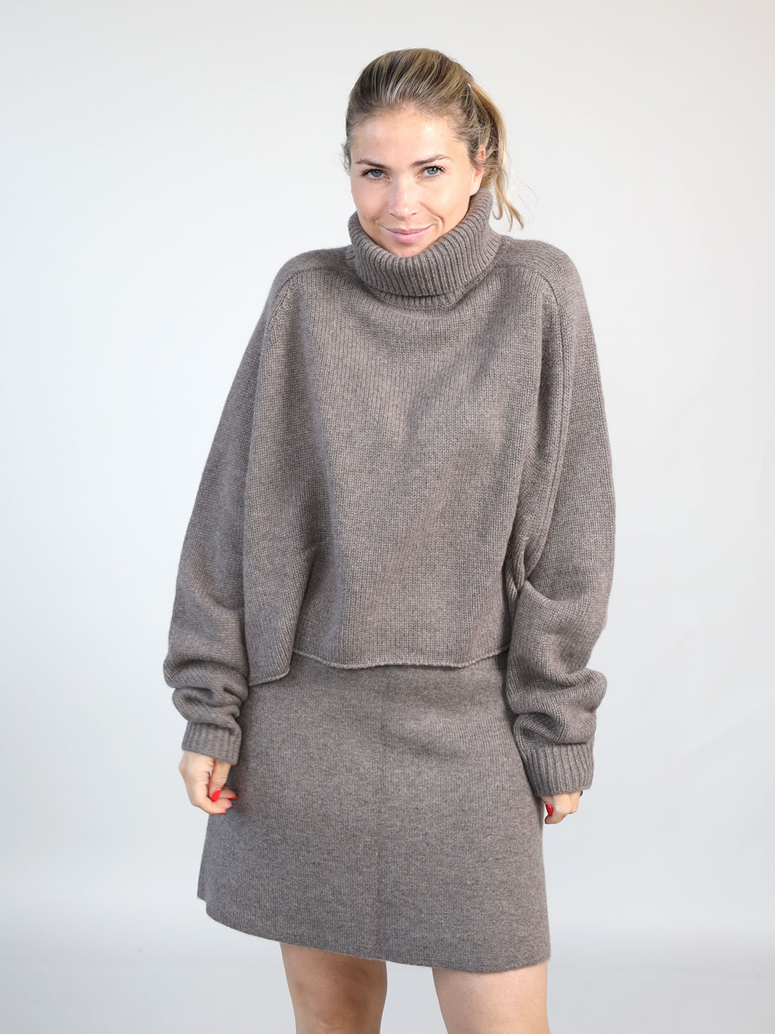 Lisa Yang Cathie – Pullover mit Rollkragen  taupe One Size