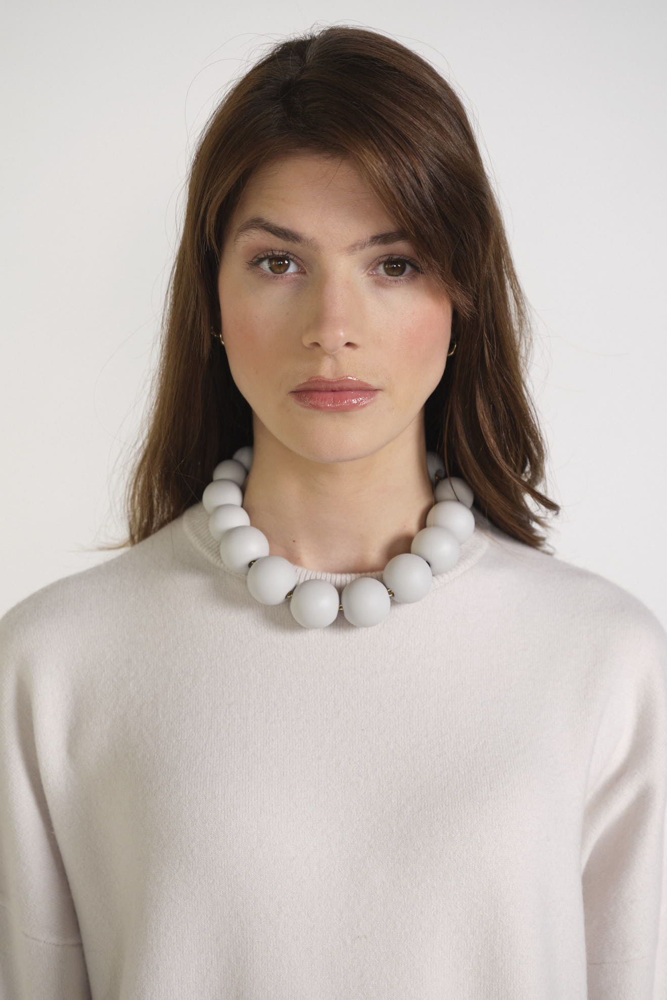 Vanessa Baroni Beads - Kette im Kugeldesign grau One Size