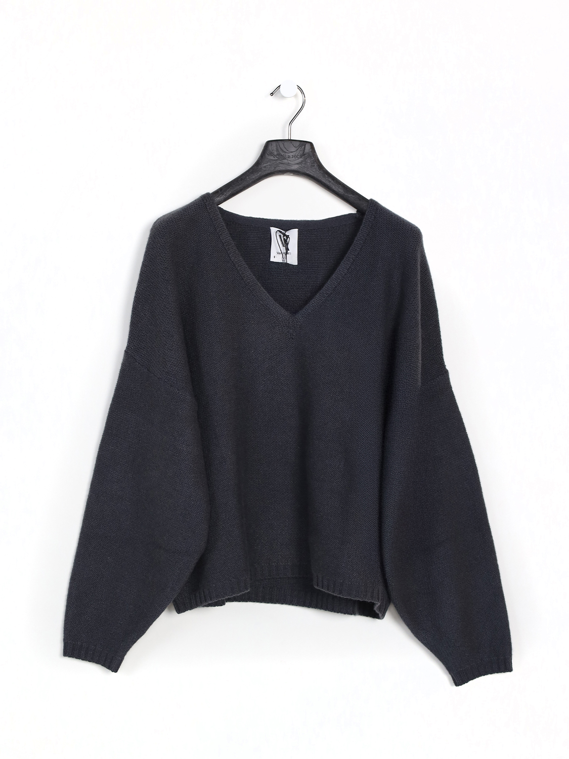 Van Kukil Cashmere sweater with V-neck blue XS