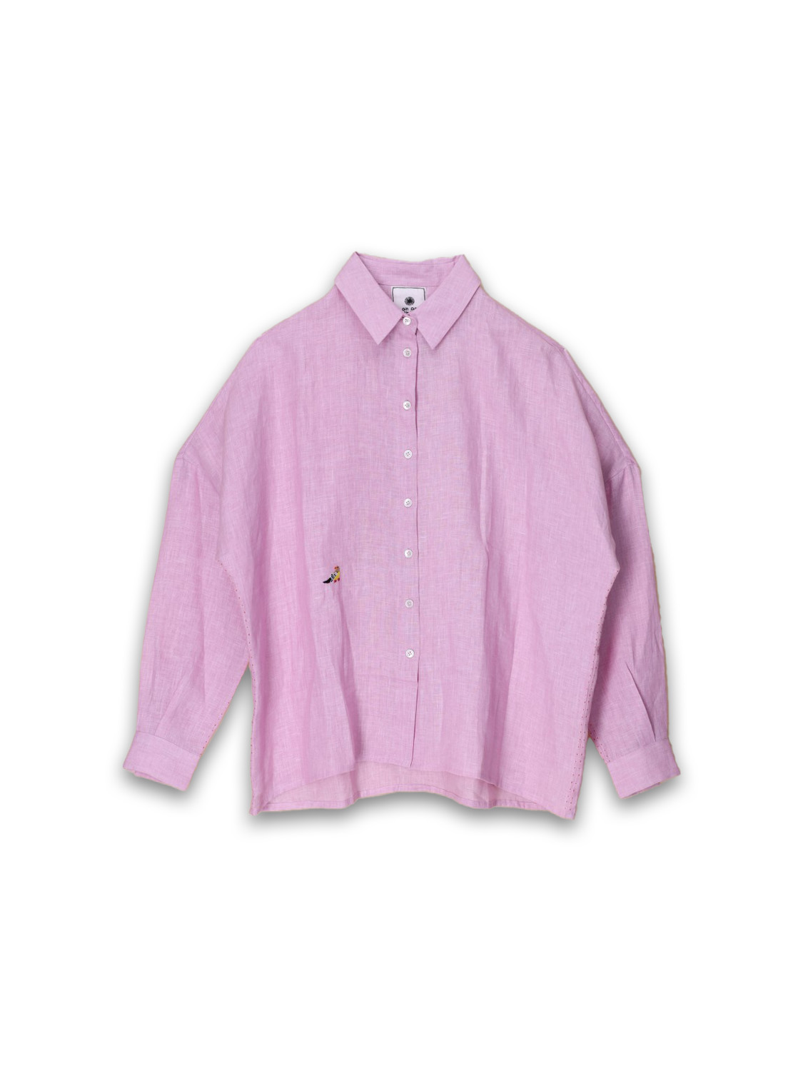Summer – linen blouse with playful details 