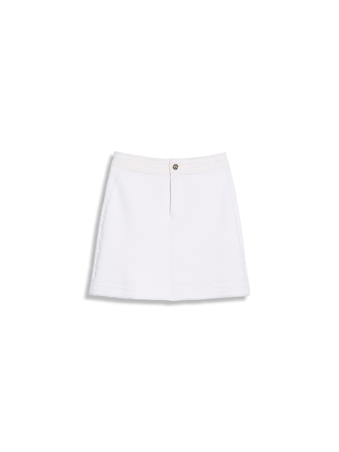 Barrie Denim Cashmere and Cotton SKirt - Miniskirt made out of Cashmere white S