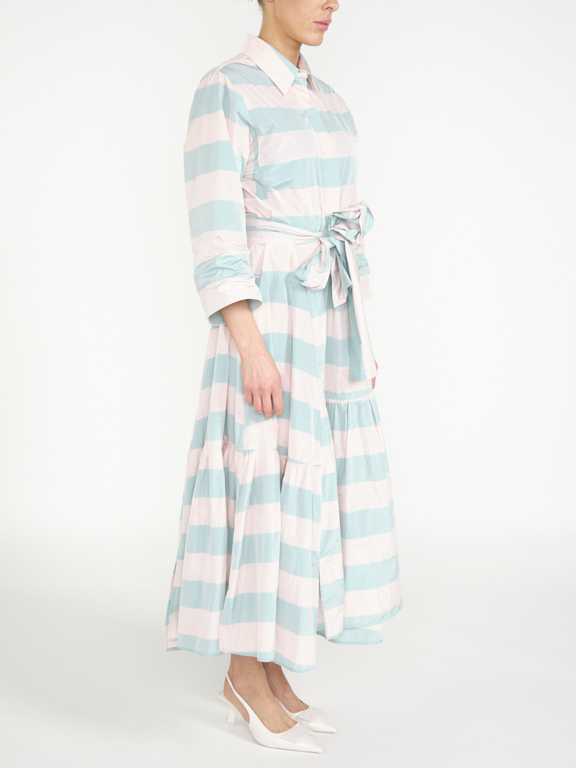 Odeeh Striped midi dress   mint 40