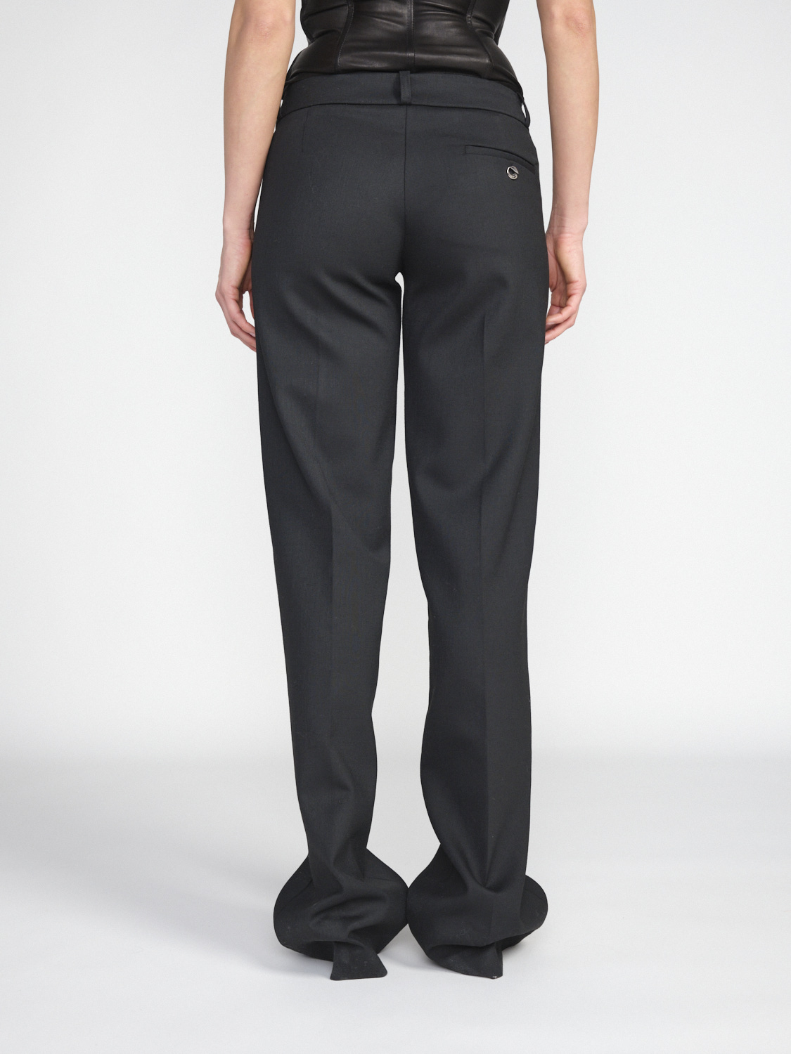 Coperni Straight-leg suit trousers with pleats  black XS