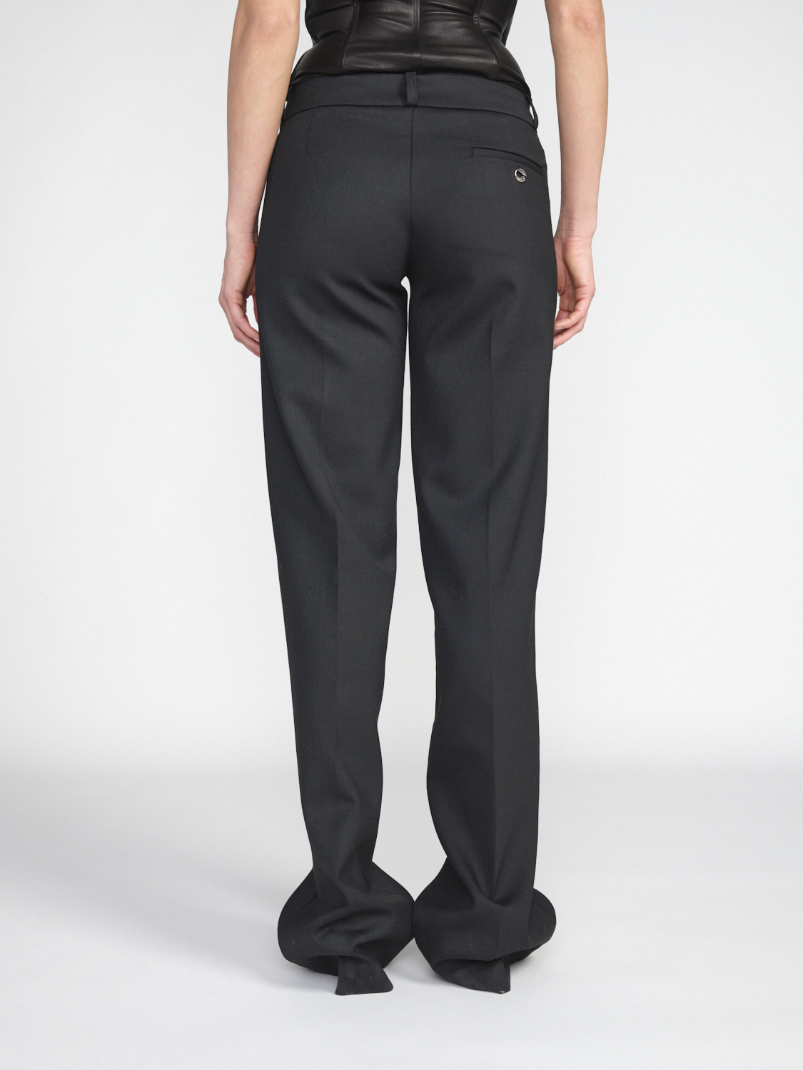 Coperni Straight-leg suit trousers with pleats  black M