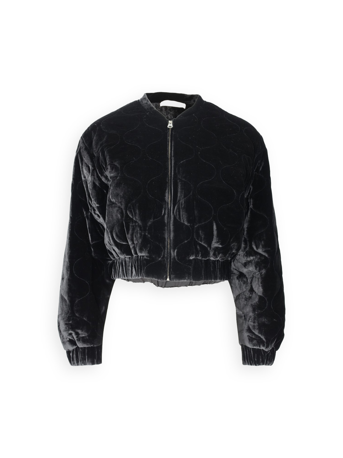 Adair - Quilted velvet-silk-blouson 