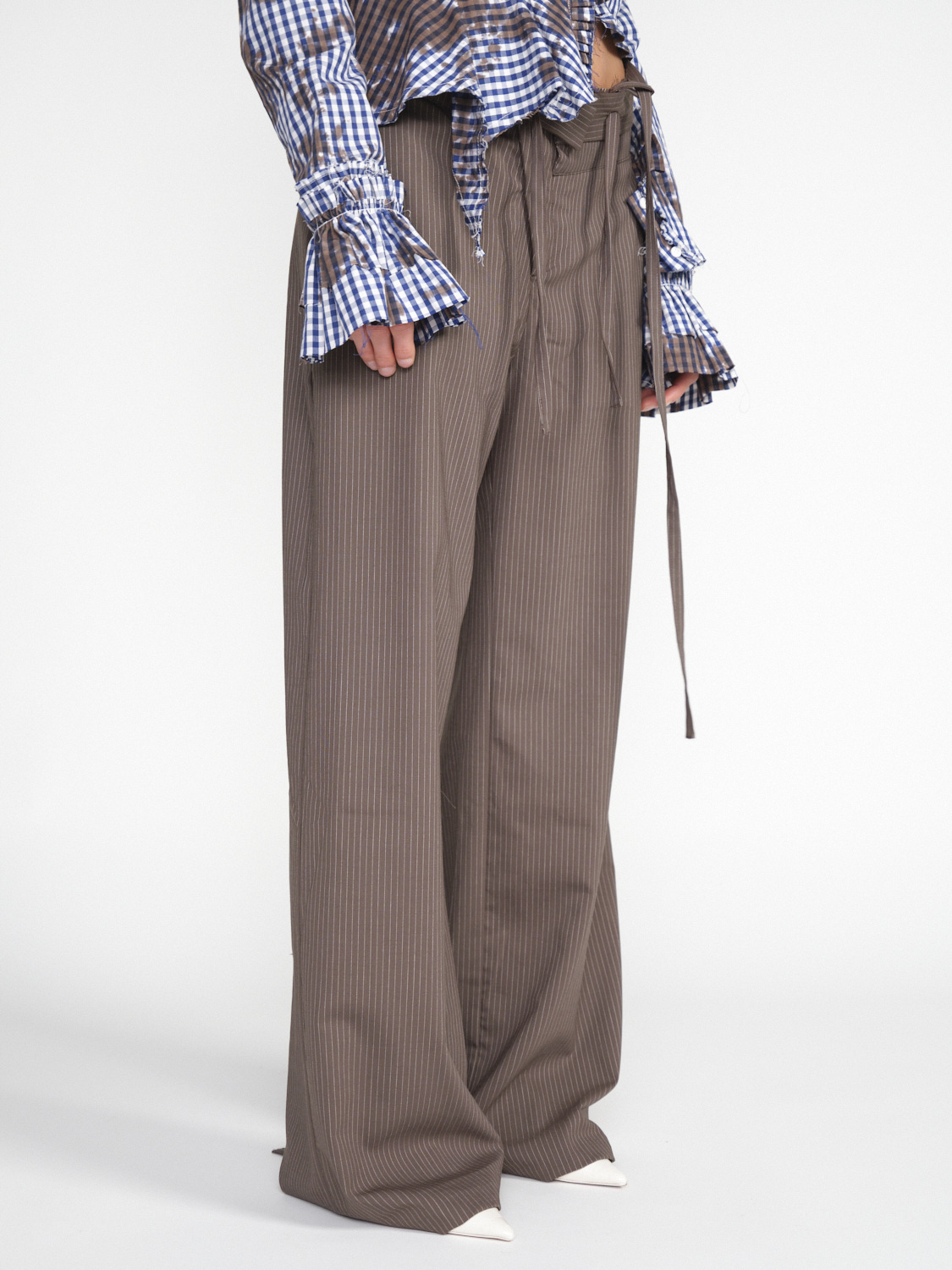 Ottolinger Double Fold – Anzughose mit Nadelstreifen marrón 36