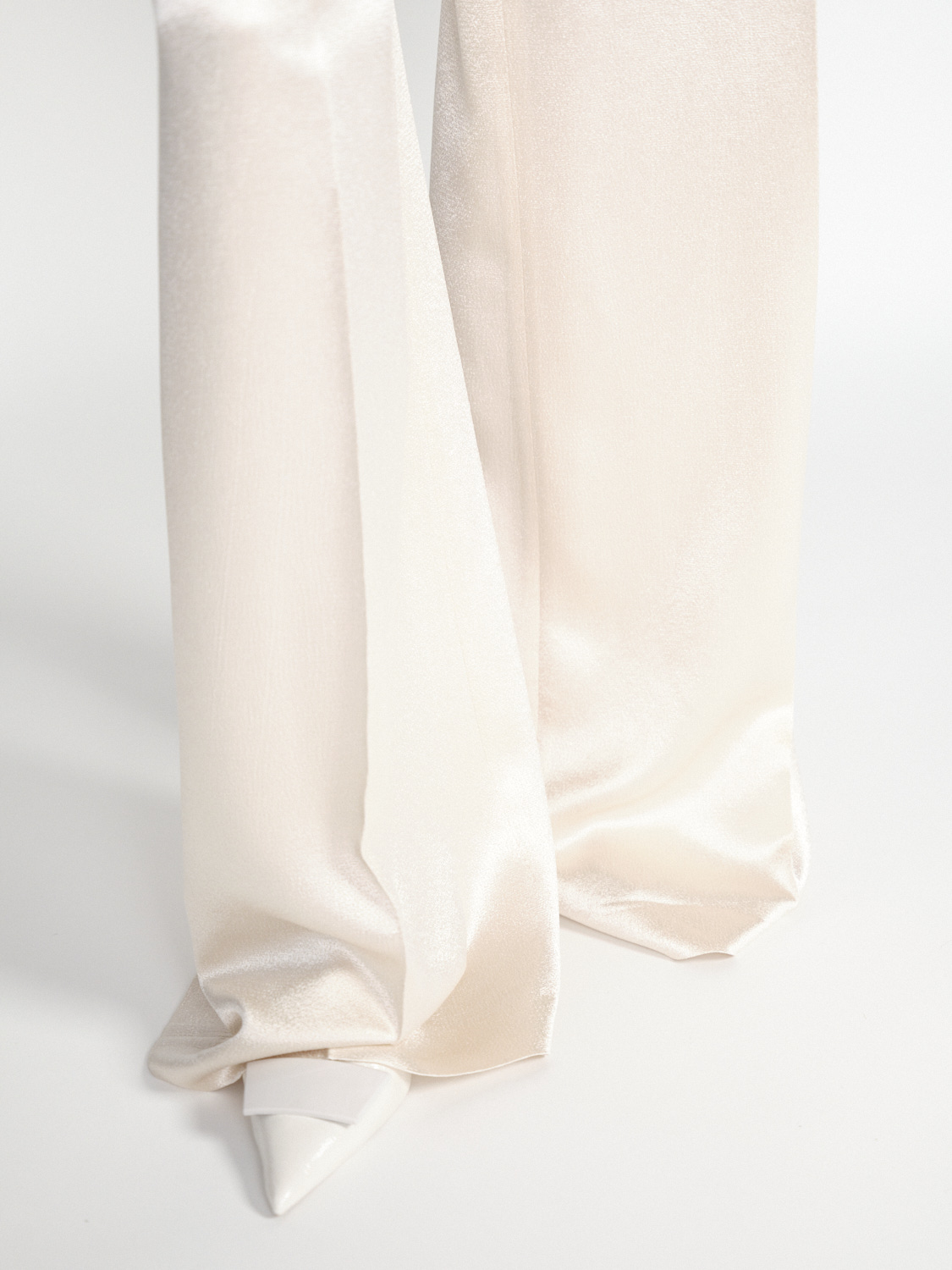 Sly010 Flora shimmering wide-leg trousers   creme 38