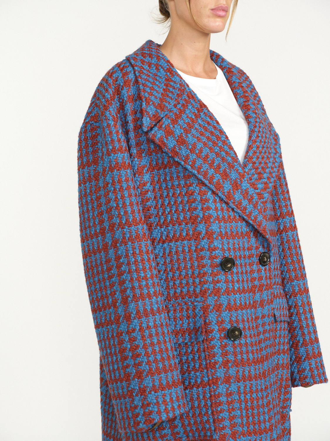 PT Torino Manteau classique multicolore avec double boutonnage   blau 50