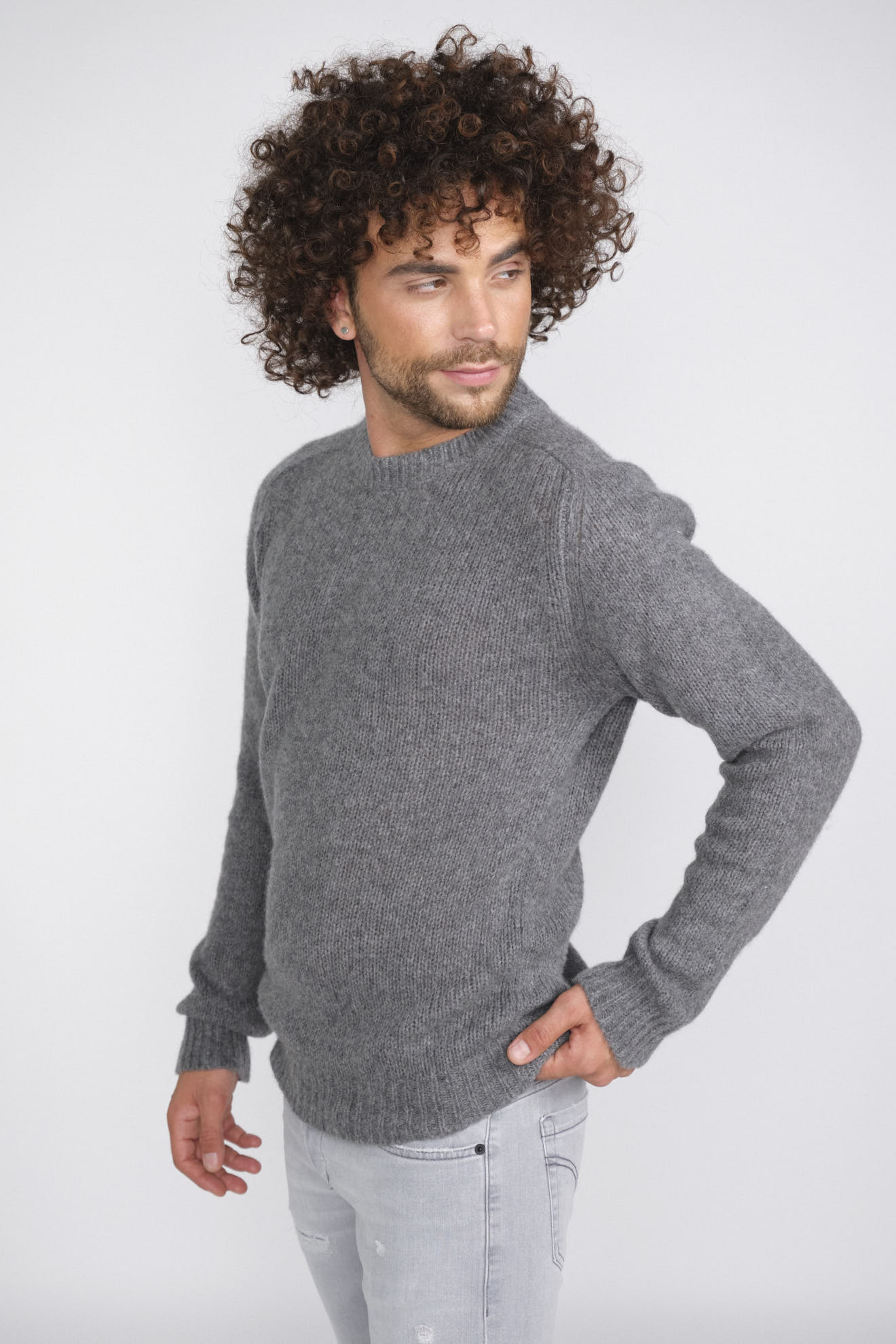 Stephan Boya Leo Nimbus Raglan Sweater grey L