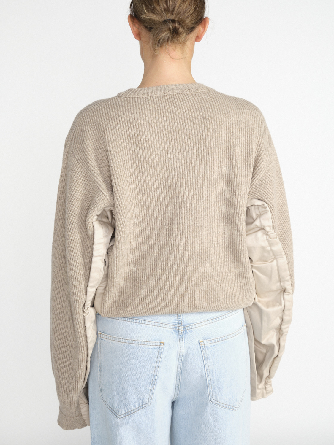 JW Anderson Woven sweater with curved sleeves  beige S