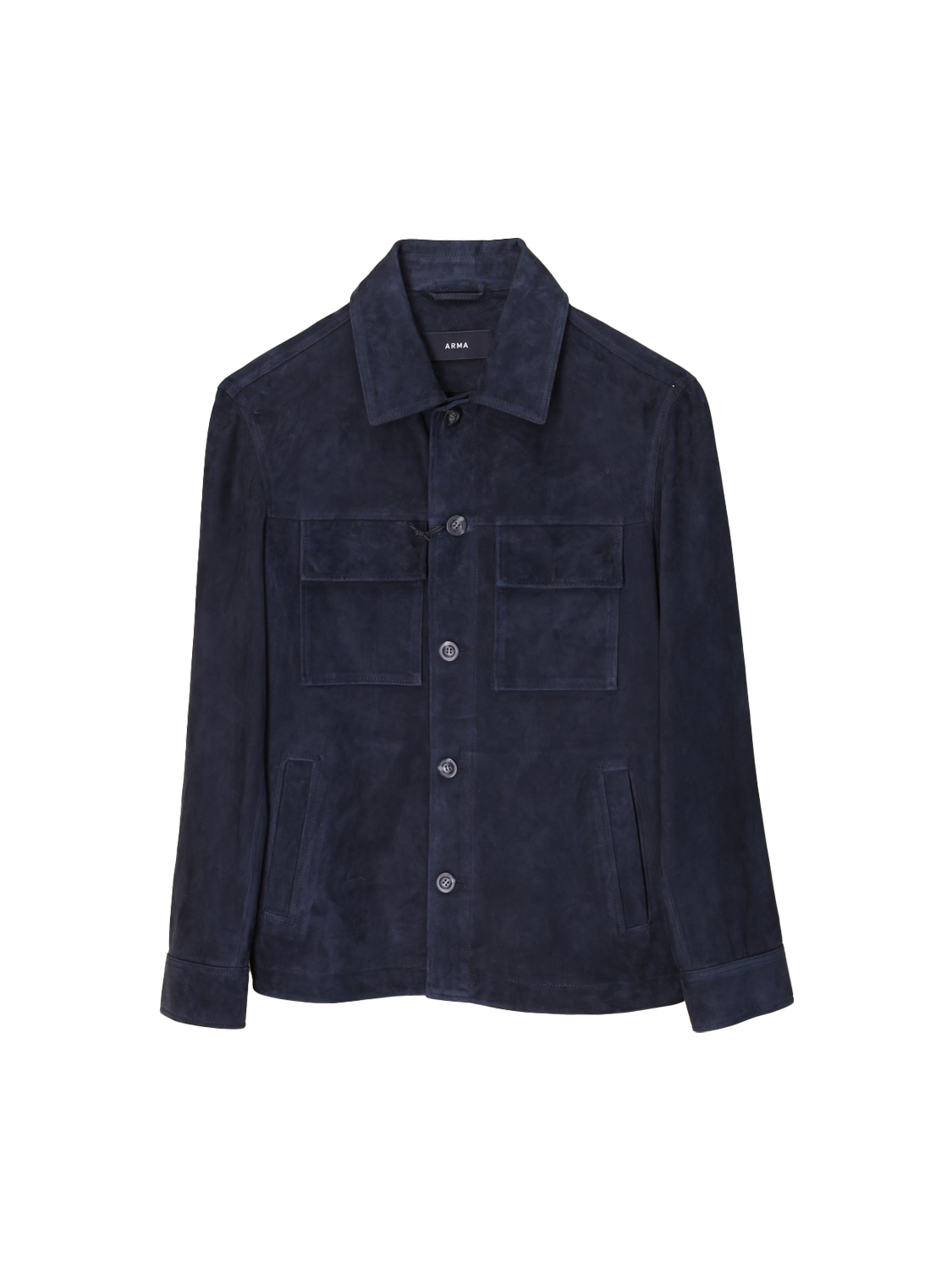 Arma Western shirt made of suede  blue 48
