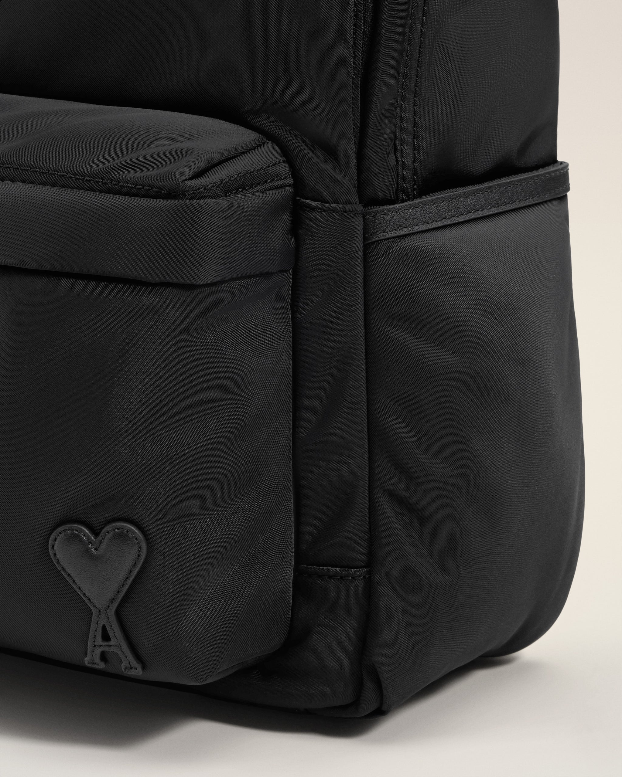 Ami Paris Black nylon canvas backpack black One Size Ami Paris Black nylon canvas backpack black One Size