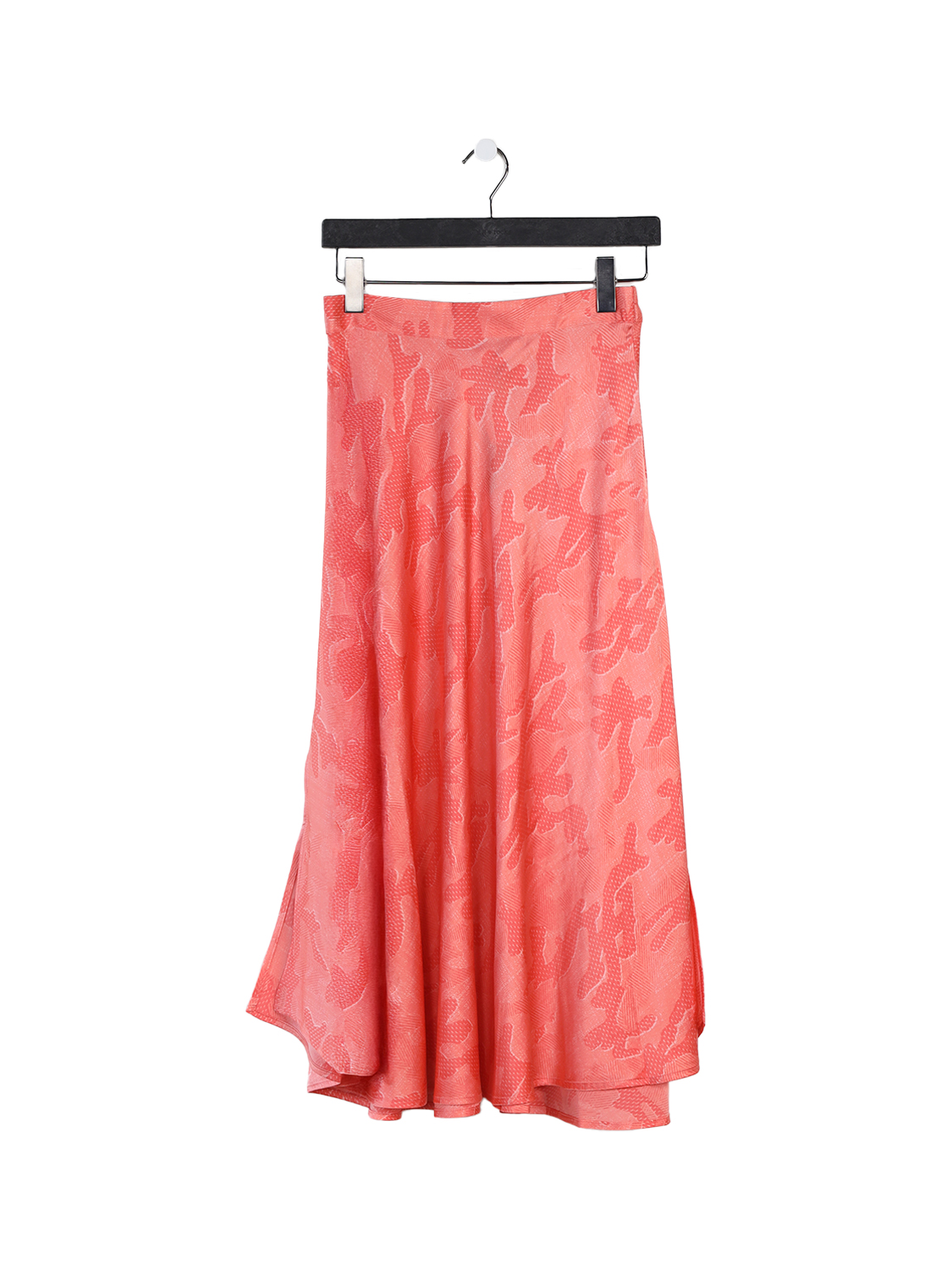 Silk midi skirt