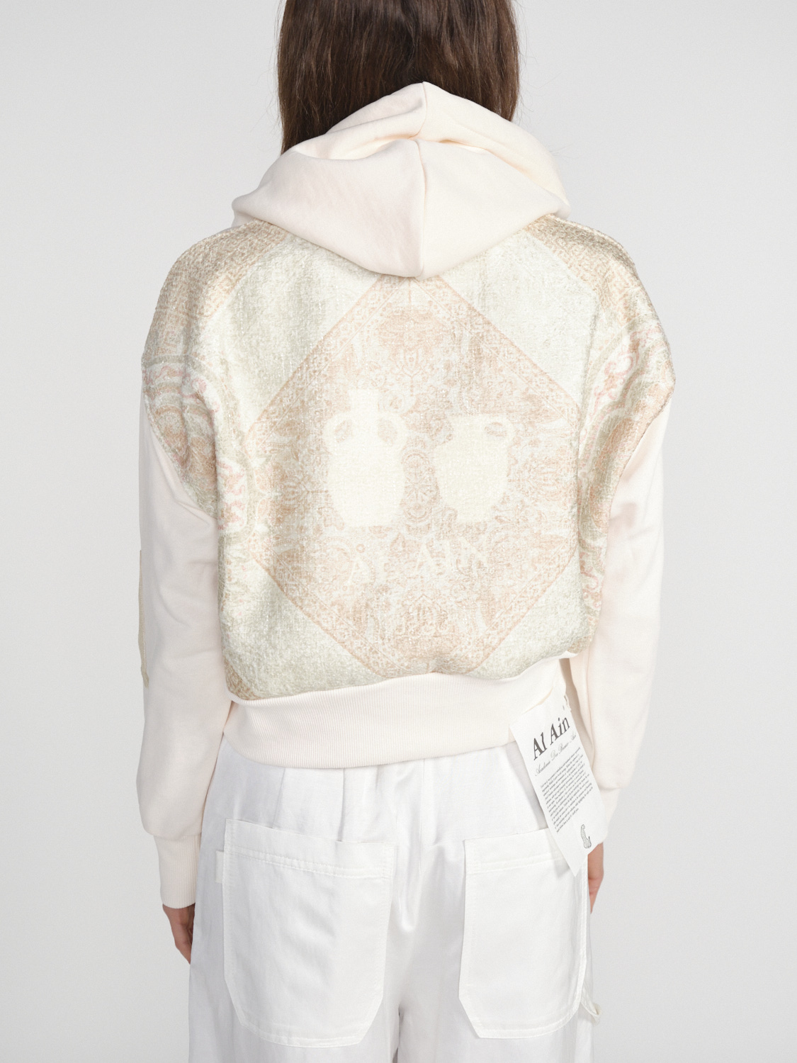 Al Ain Ahox - Cropped Hoodie mit Muster  crema S/M