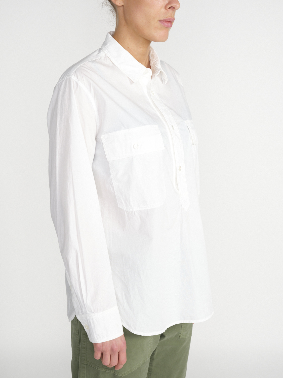 Nili Lotan Shae Shirt – Oversized Baumwoll-Bluse   weiß S