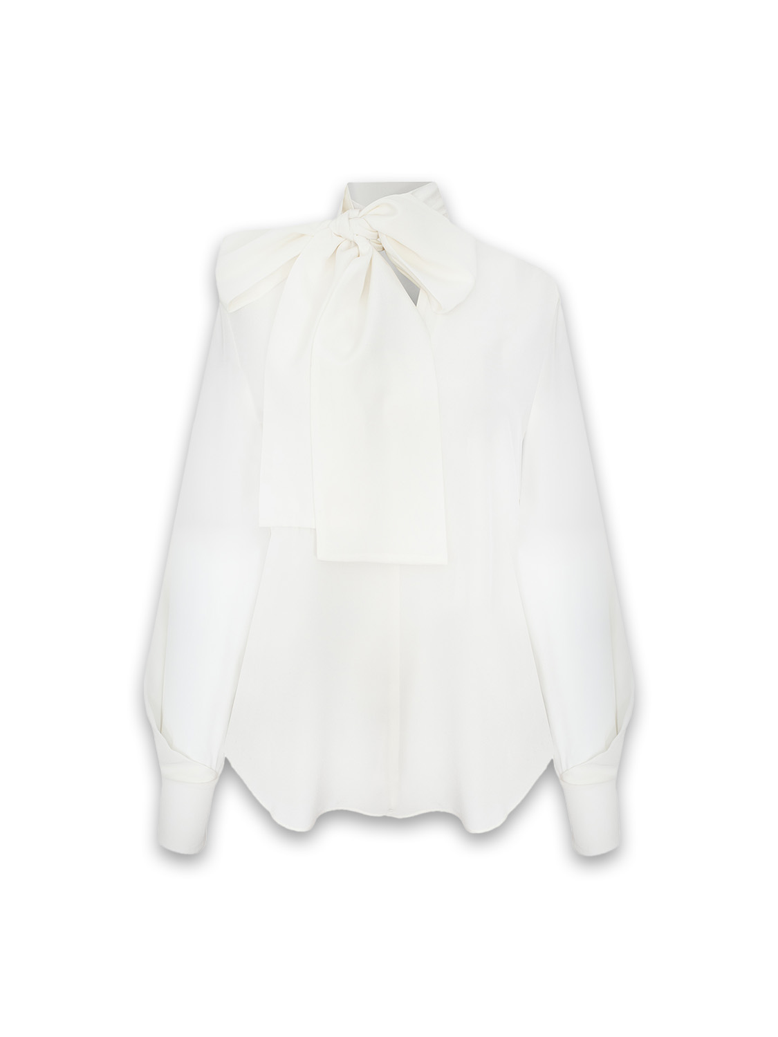 Sly010 Silk flared blouse  36 white