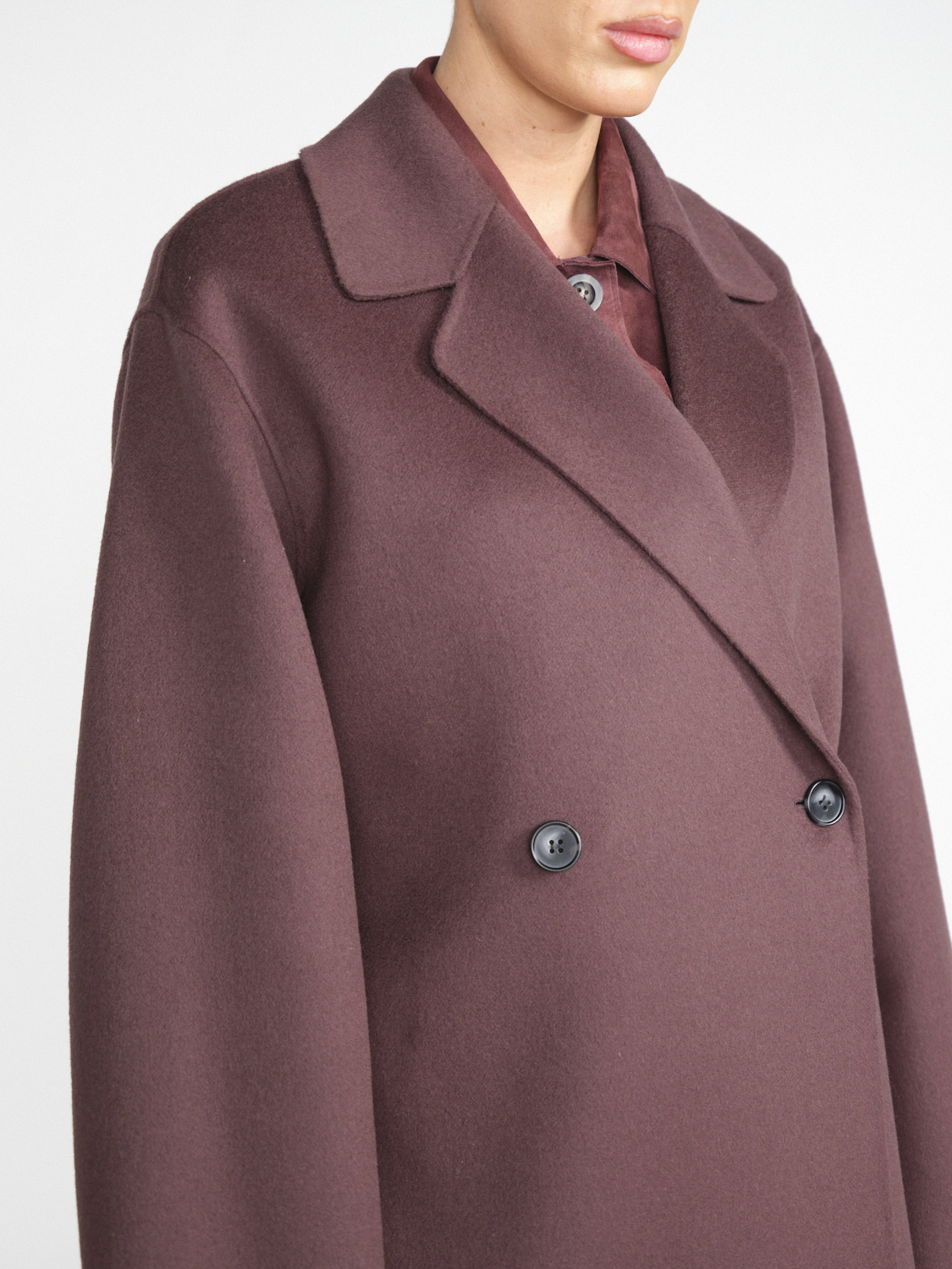 Arma Short wool coat with tie detail  brown 34